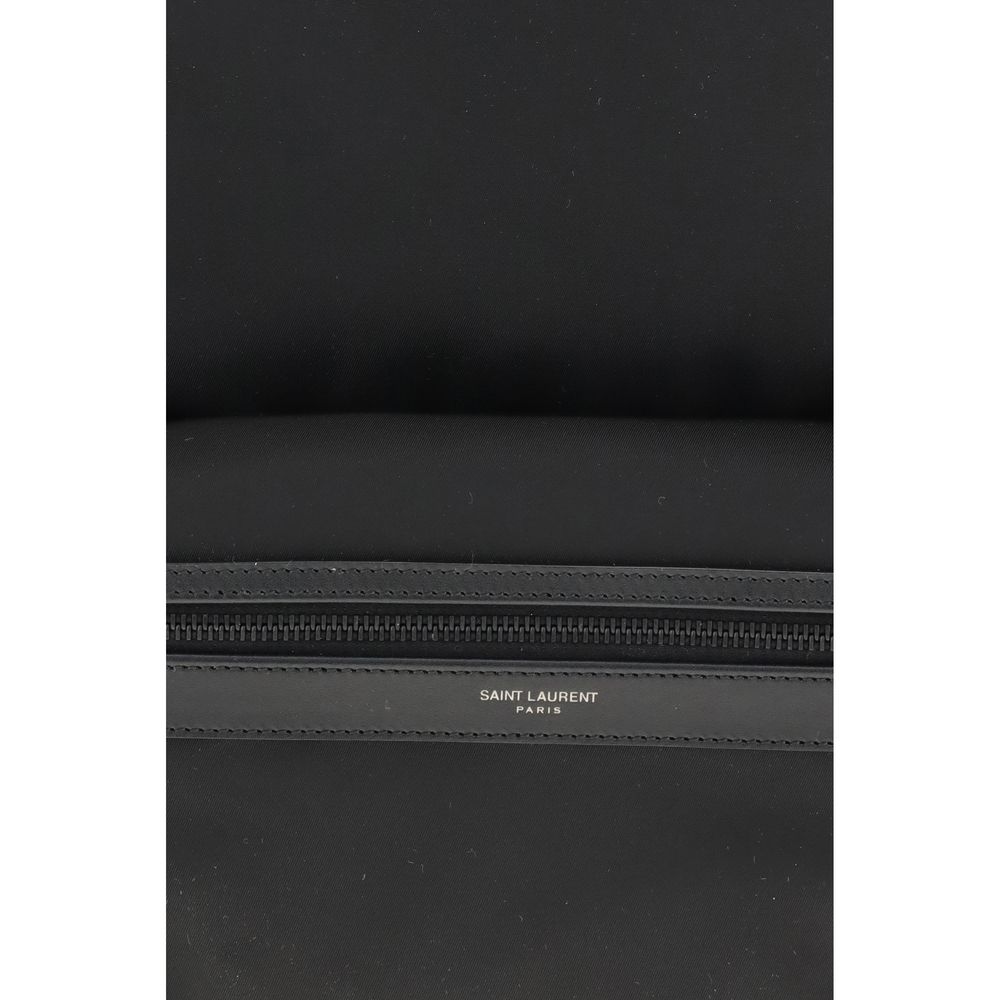 Saint Laurent Black Recycled Polyamide Backpack - Image 3
