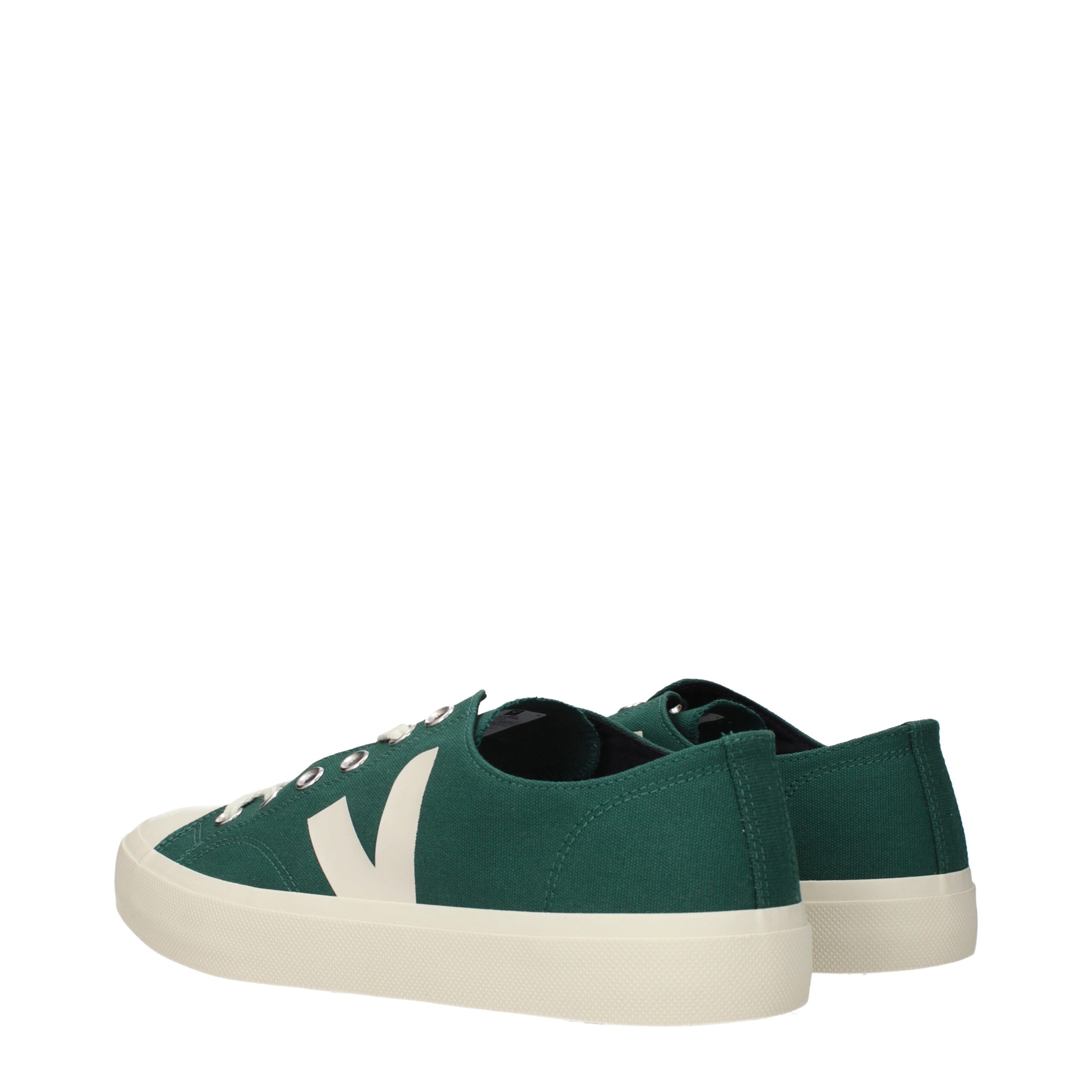 Veja Green Fabric Low Top Sneakers - Image 4