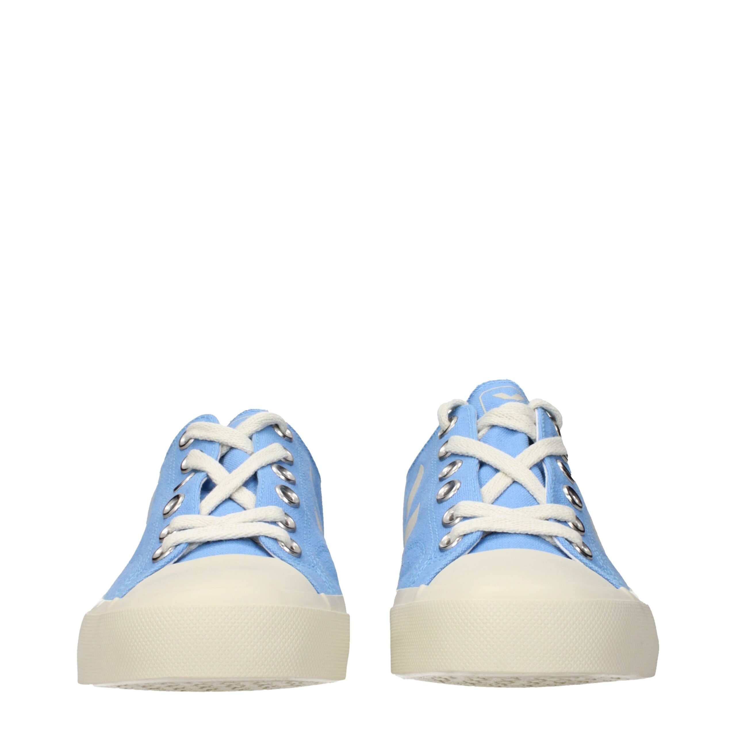 Veja Light Blue Fabric Low Top Sneakers - Image 3