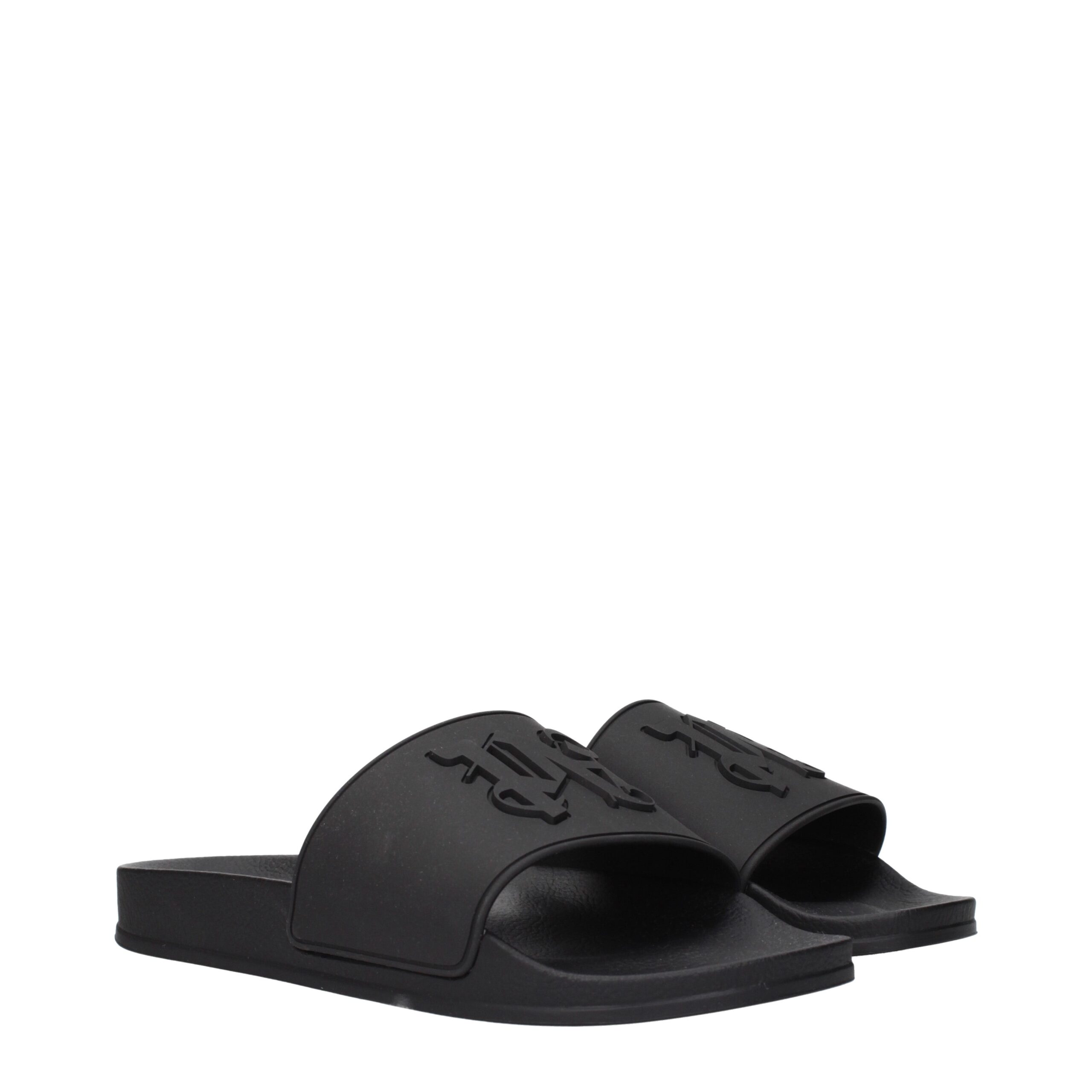 Palm Angels Black Cotton Slippers - Image 2