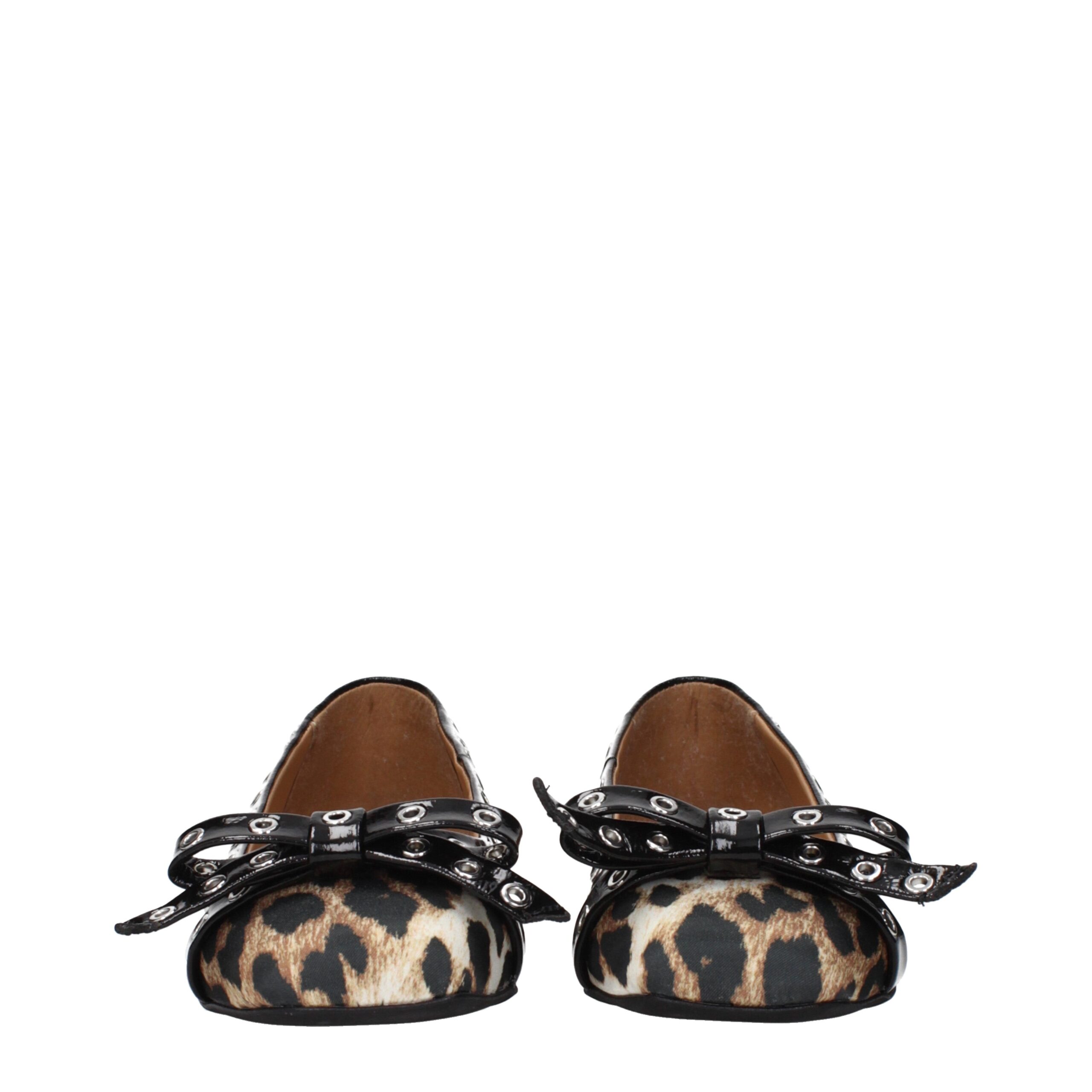 Ganni Brown Fabric Ballet Flats - Image 3