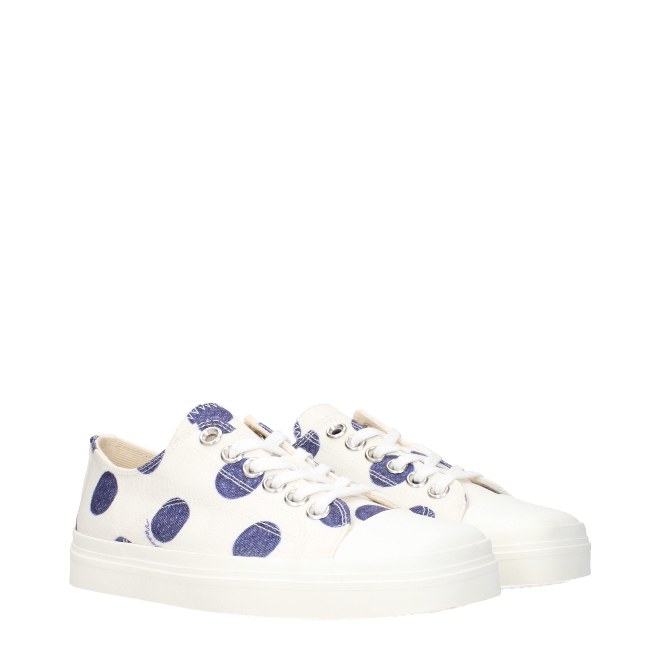 Moschino White Fabric Low Top Sneakers - Image 2