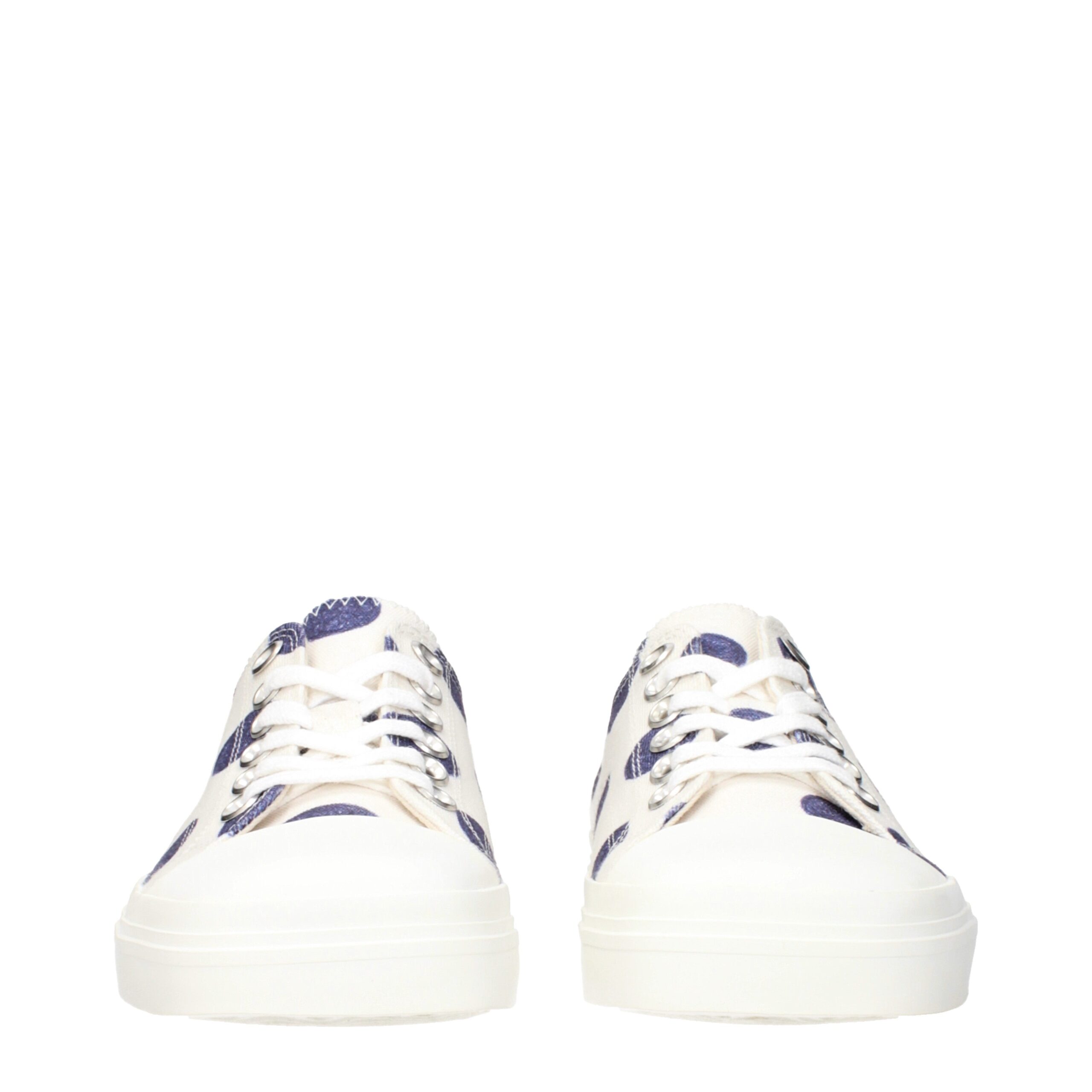 Moschino White Fabric Low Top Sneakers - Image 3