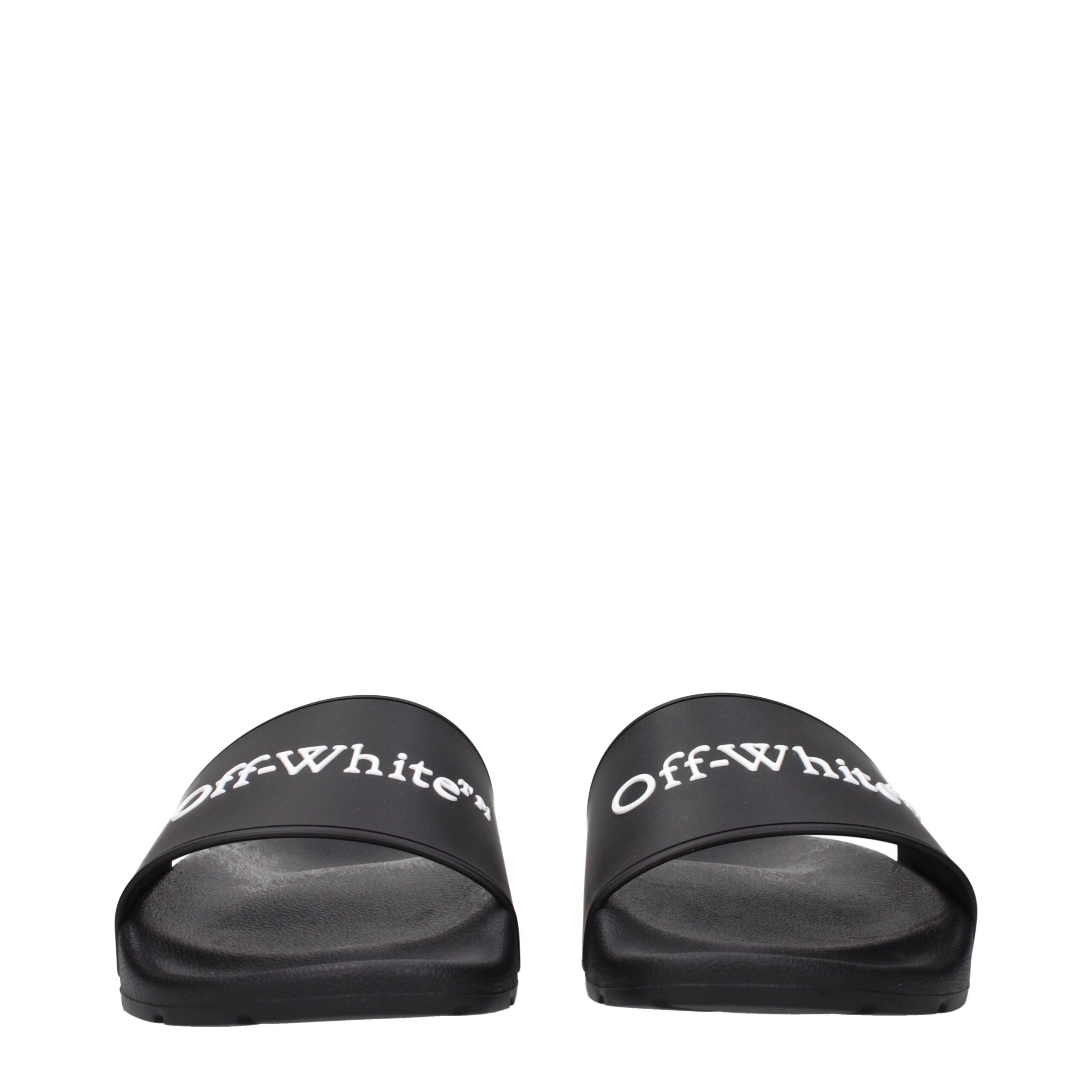 Off-White Black Cotton Slippers - Image 3