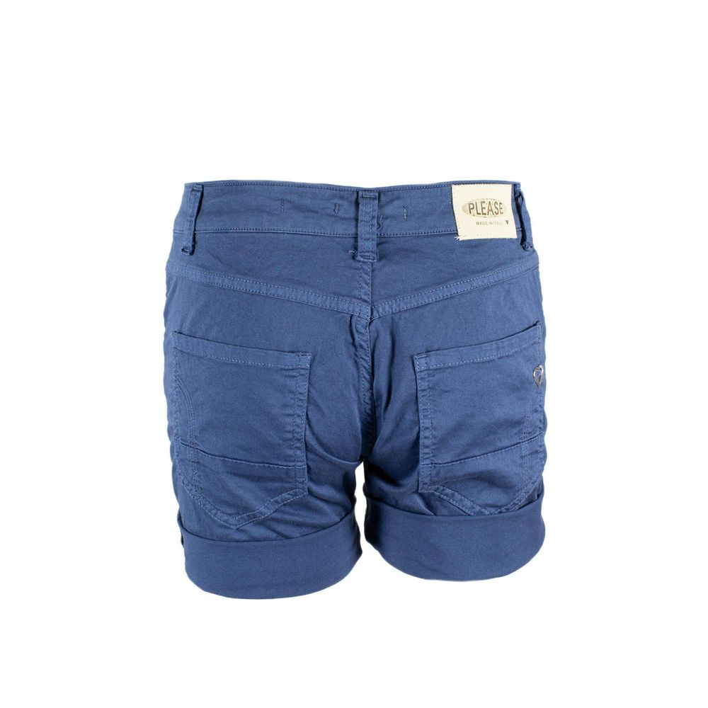 Please Blue Cotton Shorts - Image 2