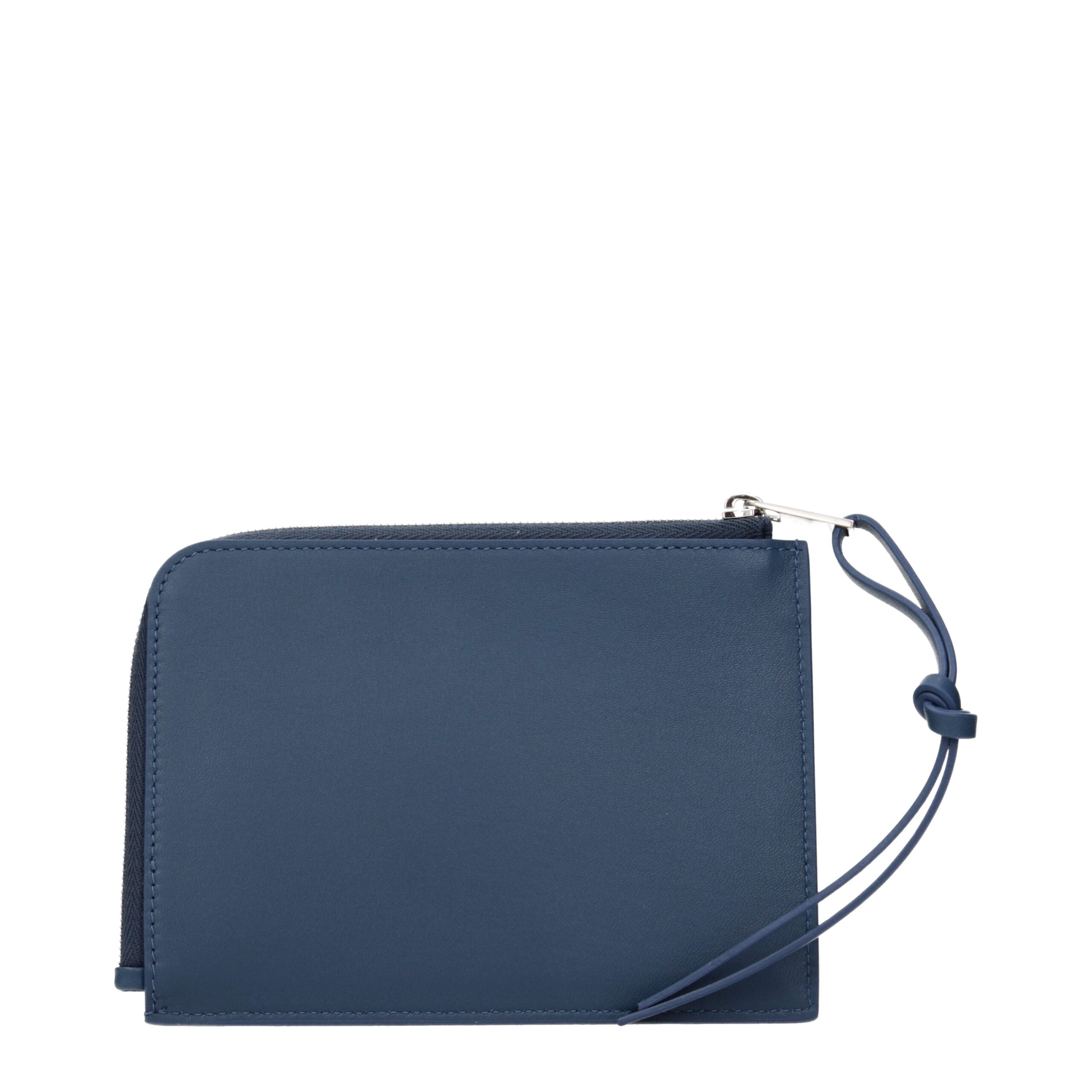 Jil Sander Blue Leather Wallet - Image 2