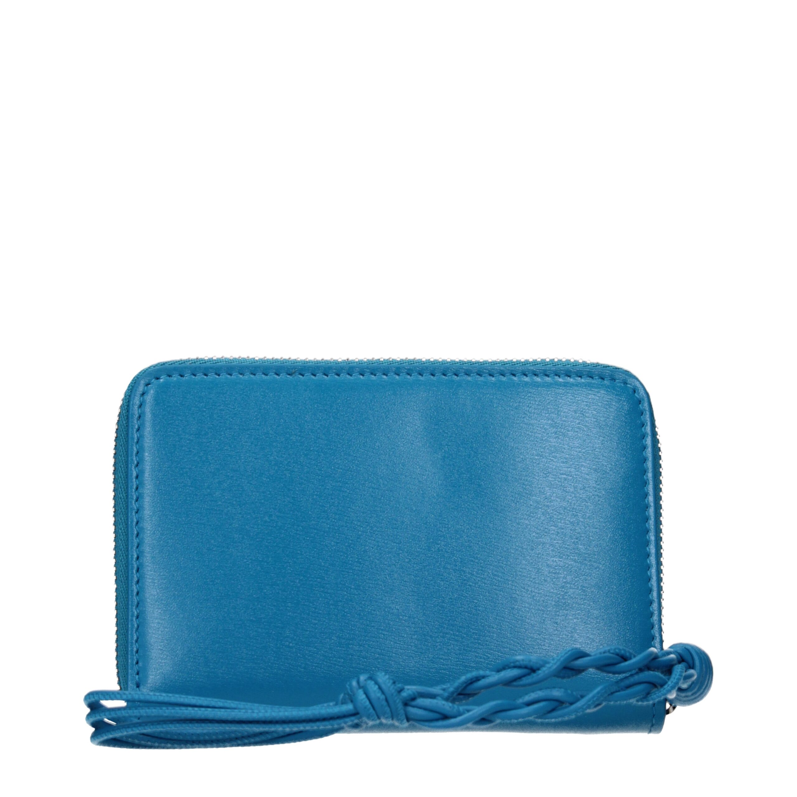 Jil Sander Blue Leather Wallet - Image 2