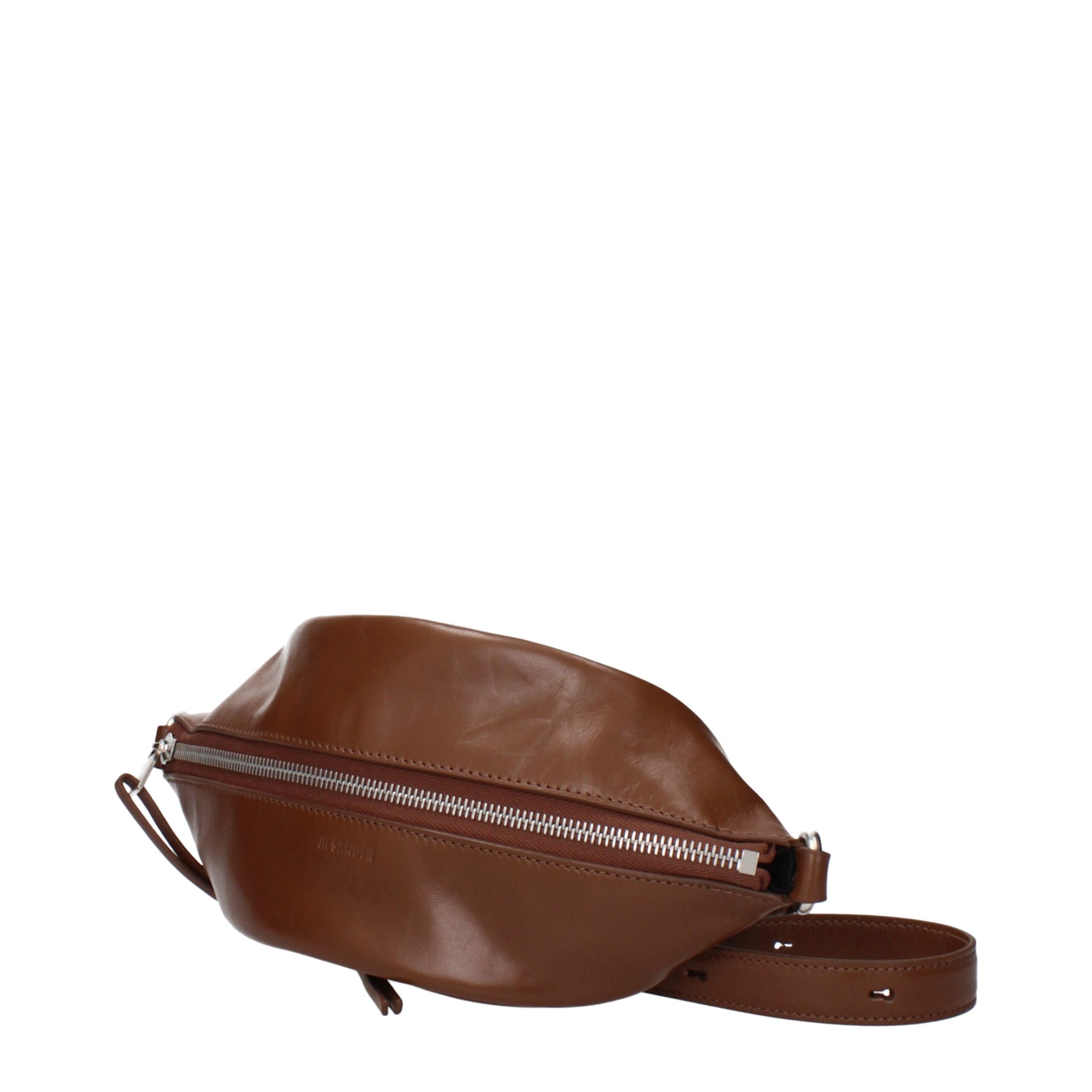 Jil Sander Brown Leather Crossbody Bag - Image 2