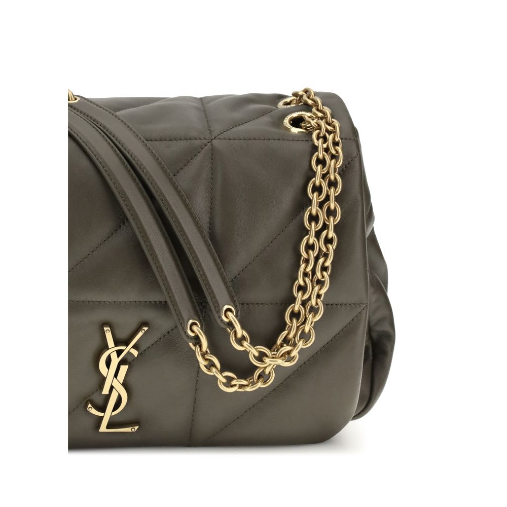 Saint Laurent Bicolor Calf Leather Bos Taurus Shoulder Bag - Image 4