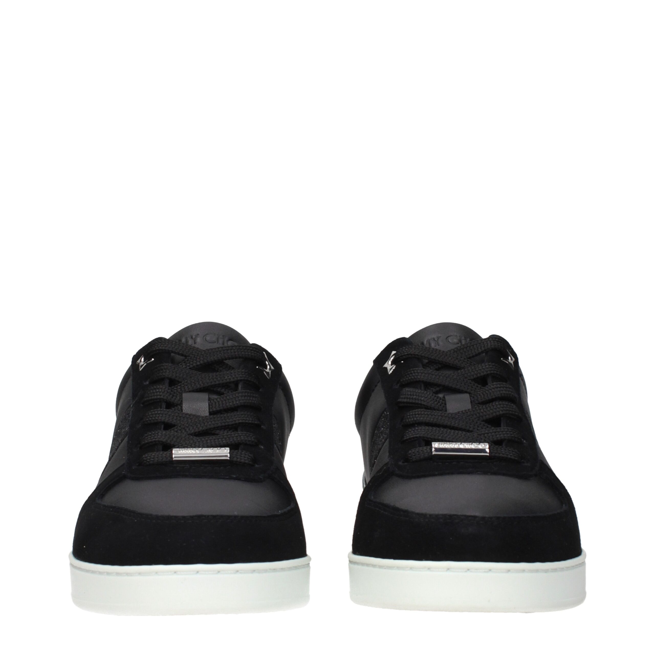 Jimmy Choo Black Leather Low Top Sneakers - Image 3