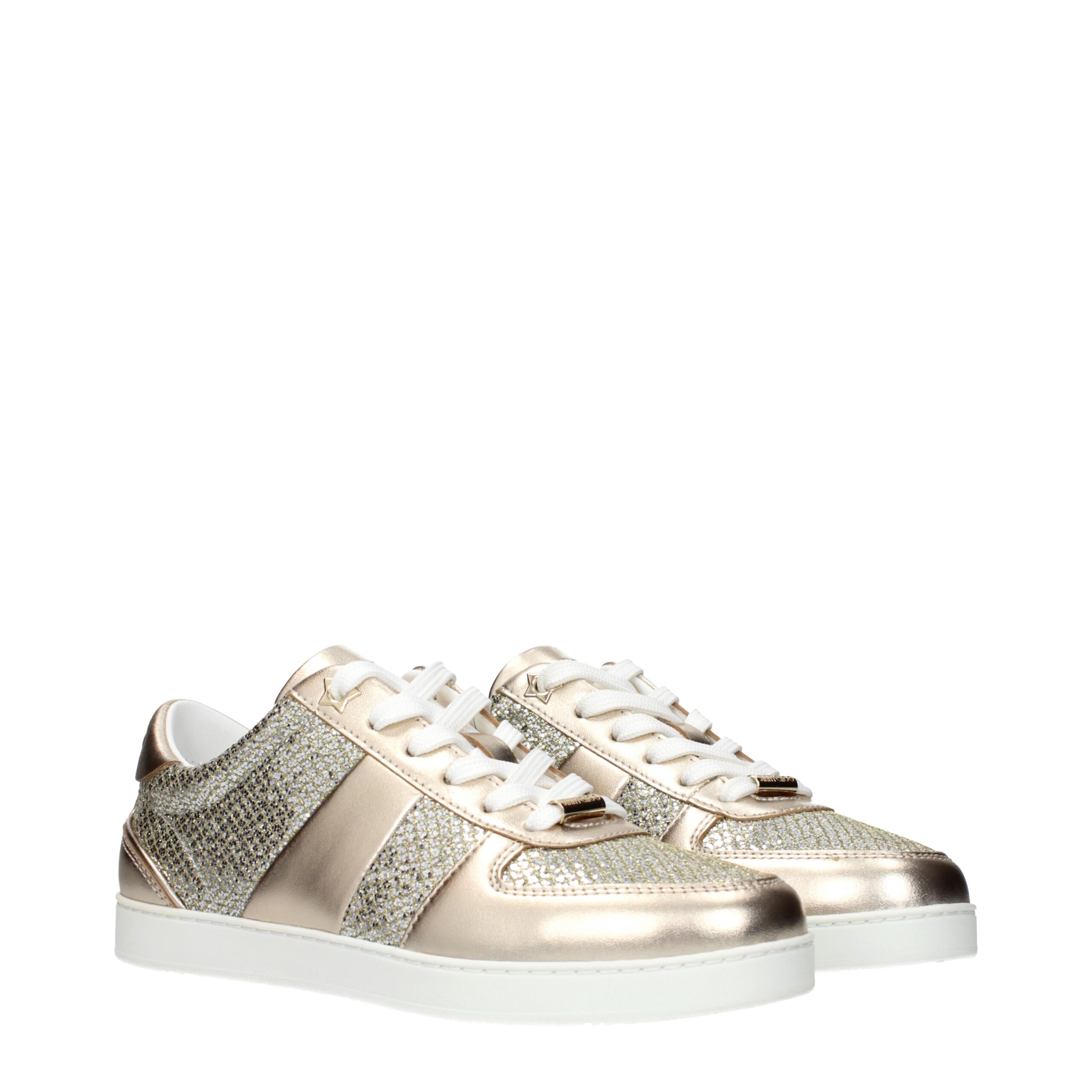 Jimmy Choo Gold Leather Sneakers - Image 2