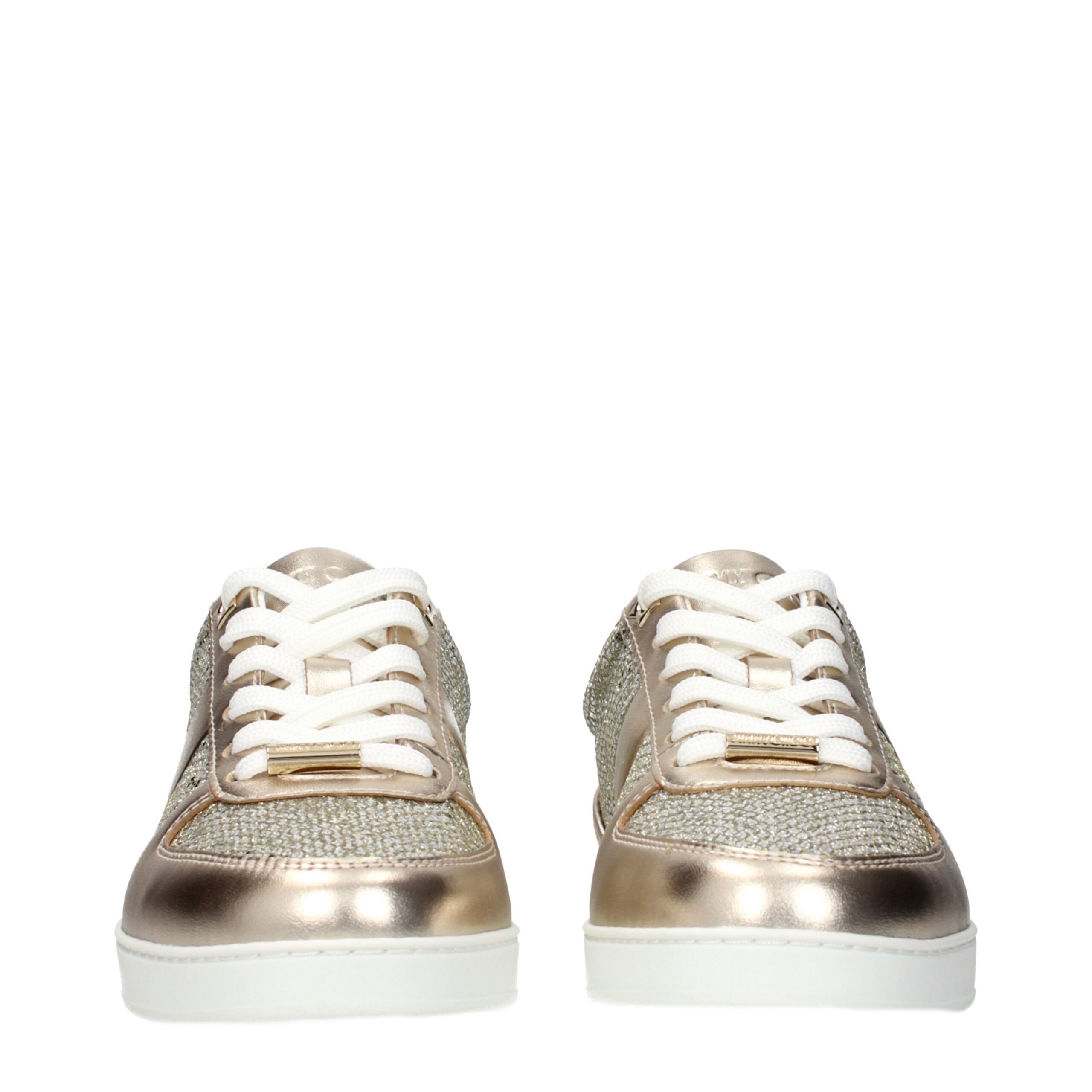 Jimmy Choo Gold Leather Sneakers - Image 3