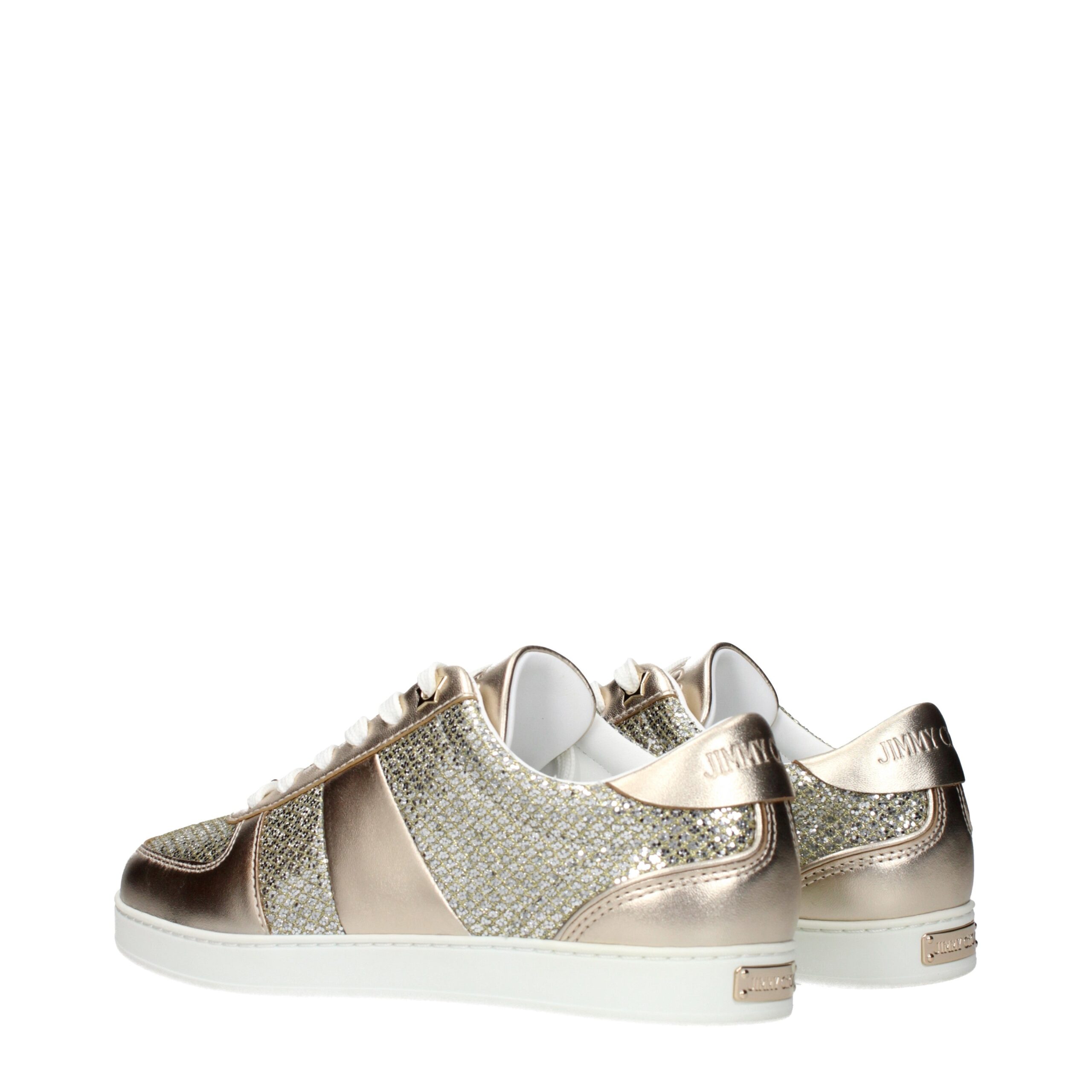 Jimmy Choo Gold Leather Sneakers - Image 4