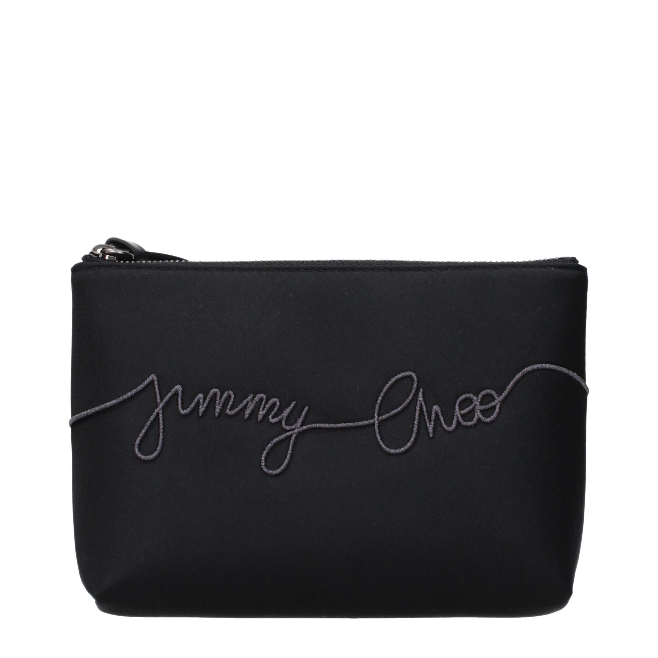 Jimmy Choo Black Satin Clutch Bag