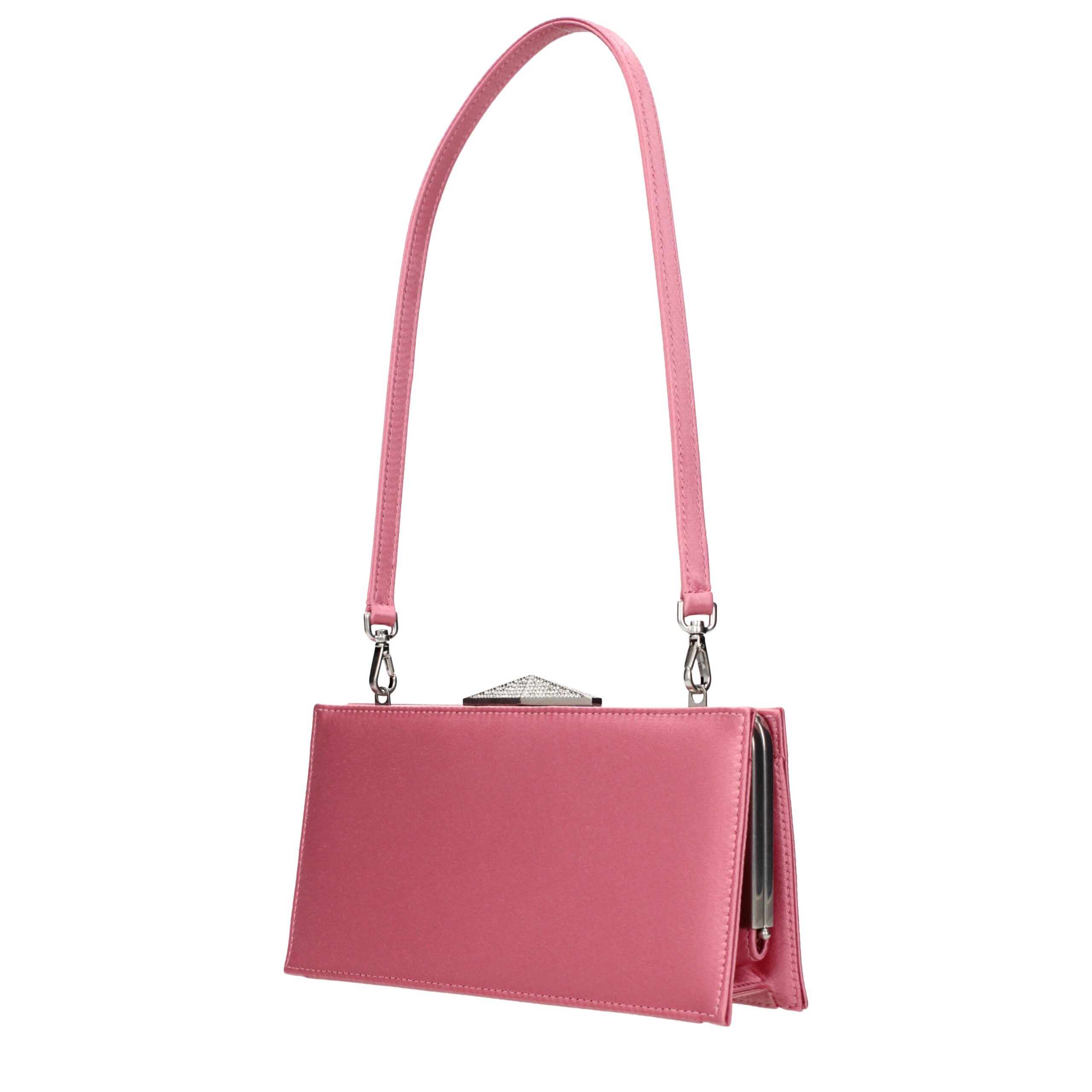 Jimmy Choo Pink Satin Clutch Bag - Image 3