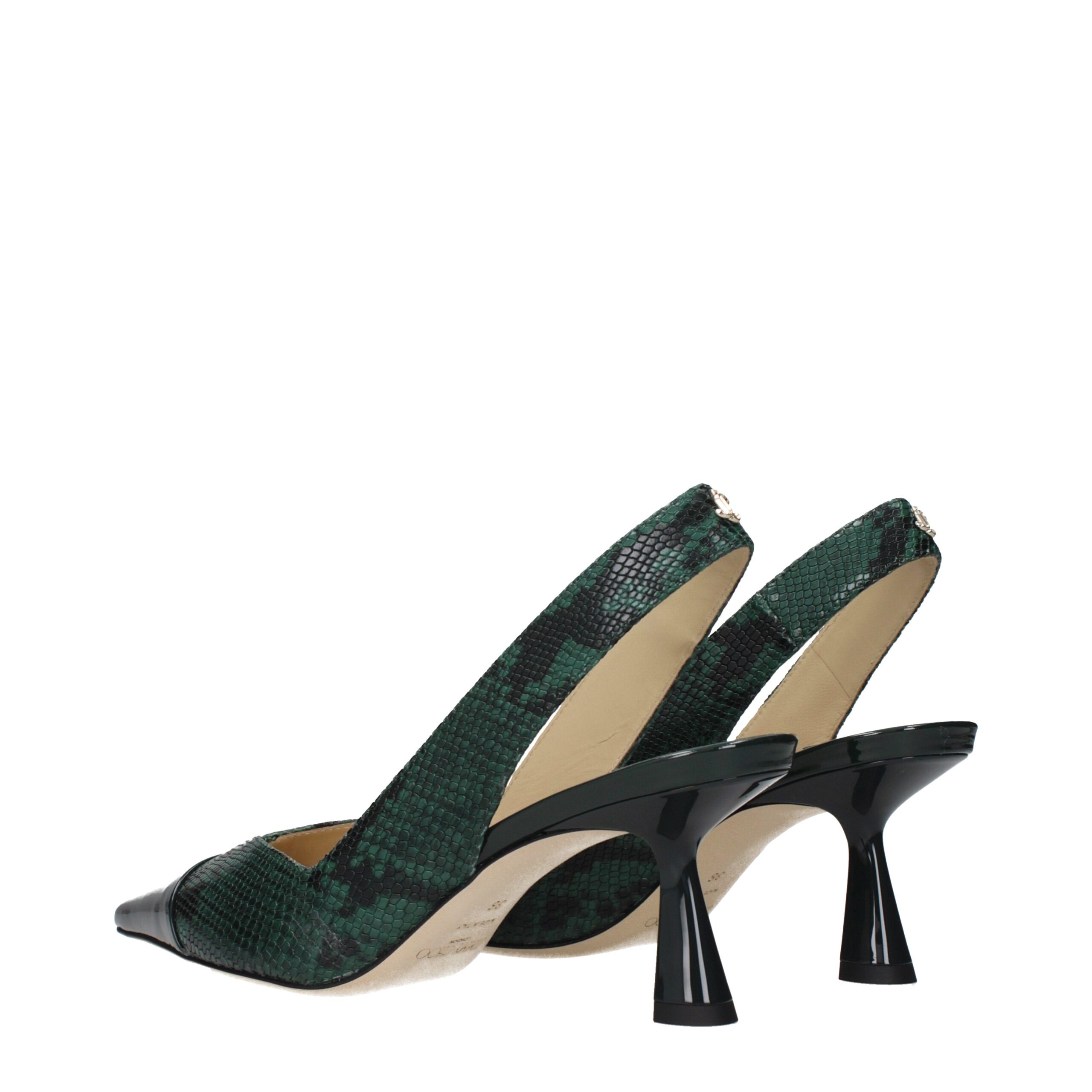 Jimmy Choo Green Leather High Heel Pumps - Image 4
