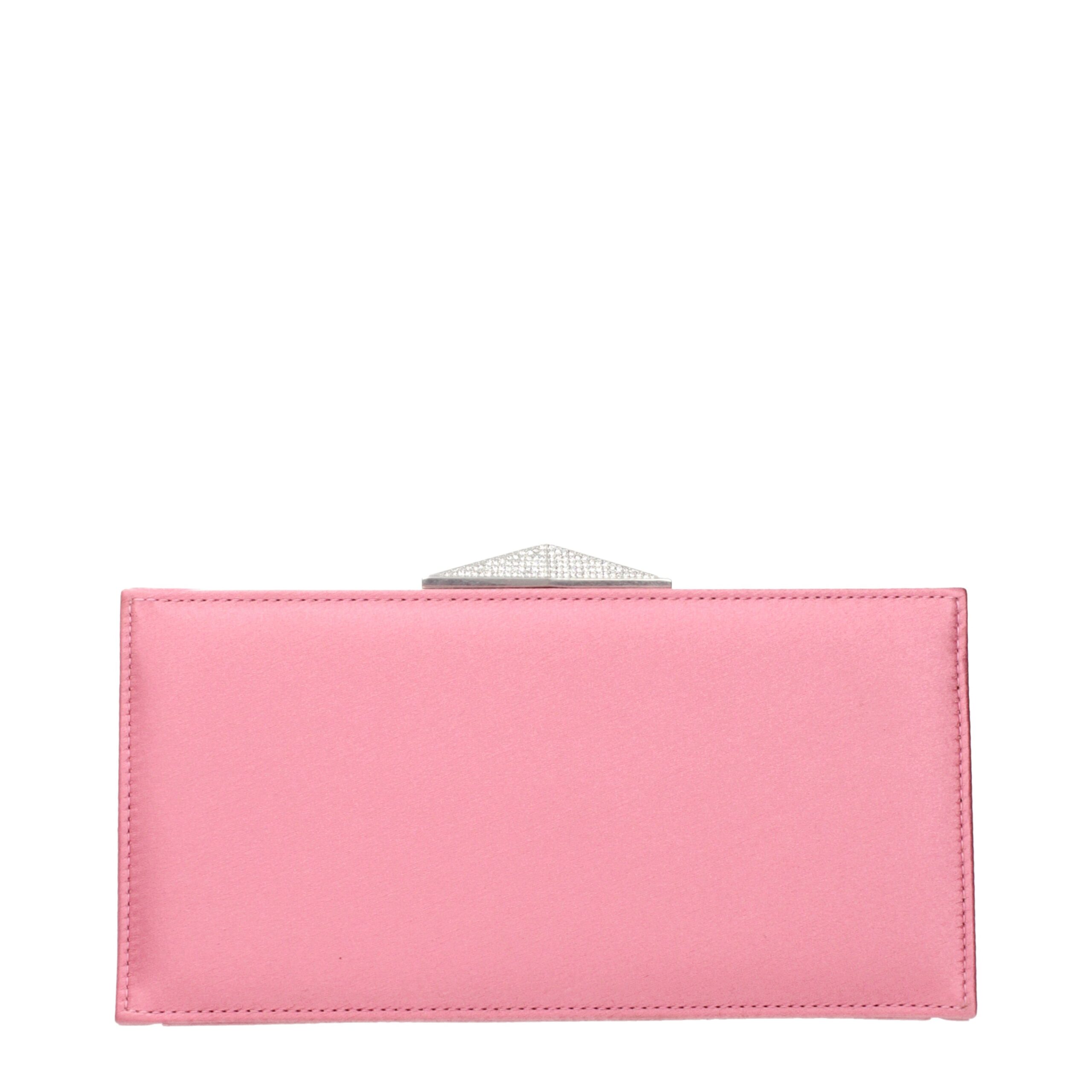 Jimmy Choo Pink Satin Clutch Bag - Image 4