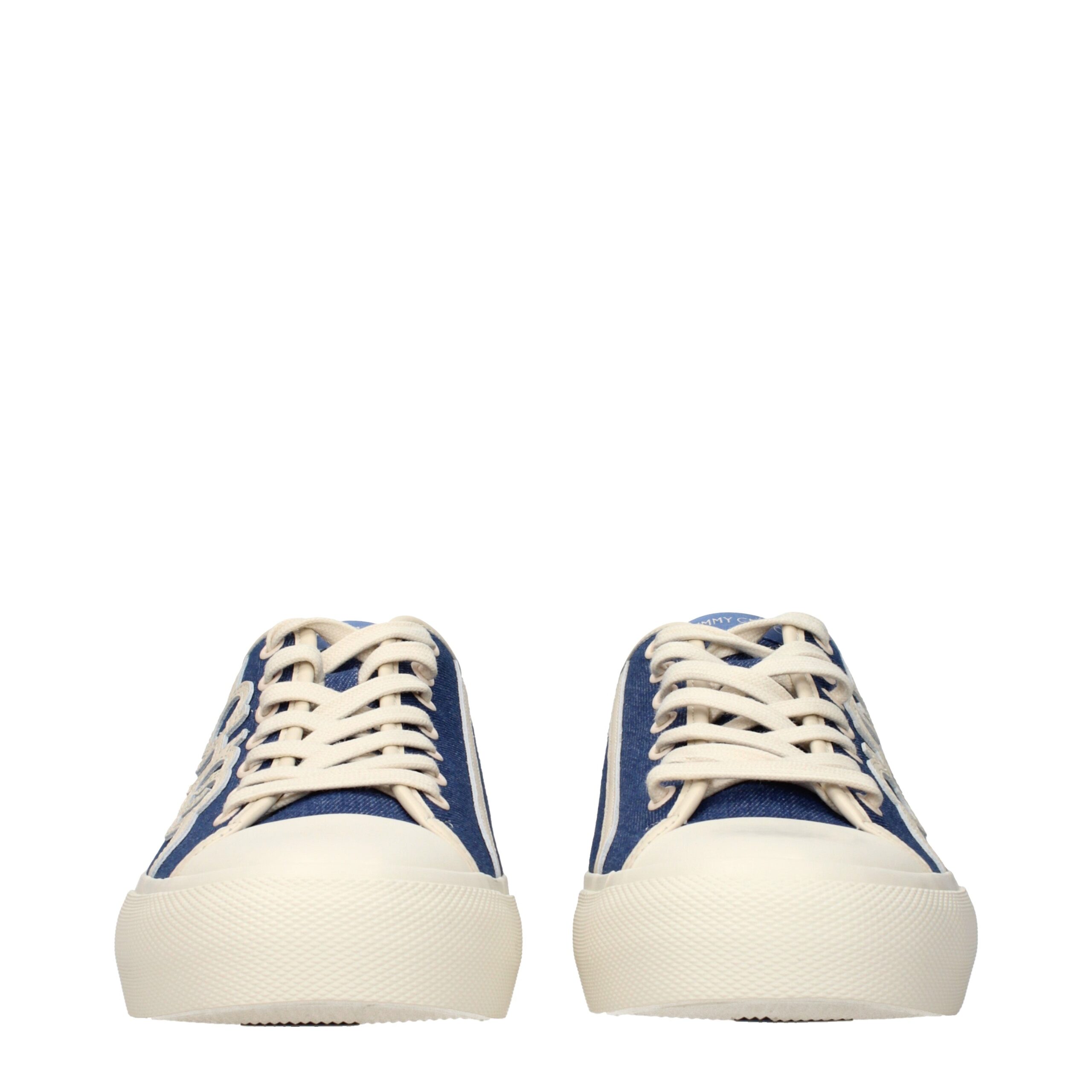 Jimmy Choo Blue Fabric Low Top Sneakers - Image 3