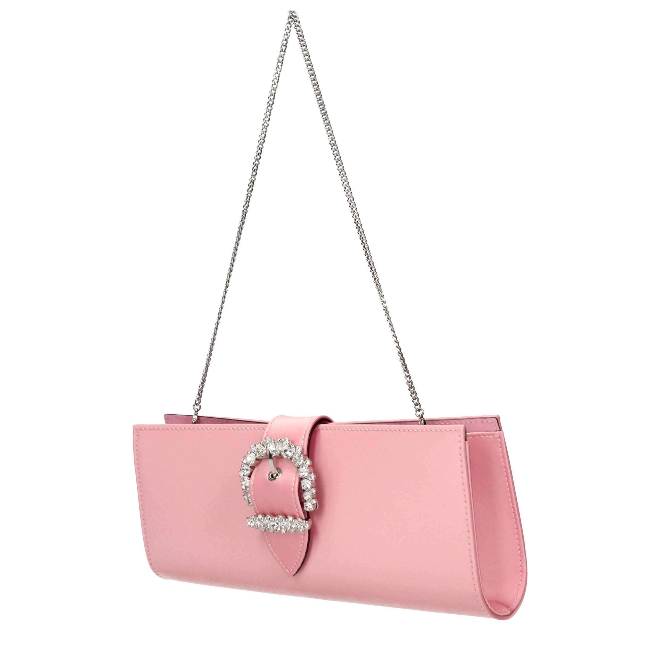Jimmy Choo Pink Satin Clutch Bag - Image 3