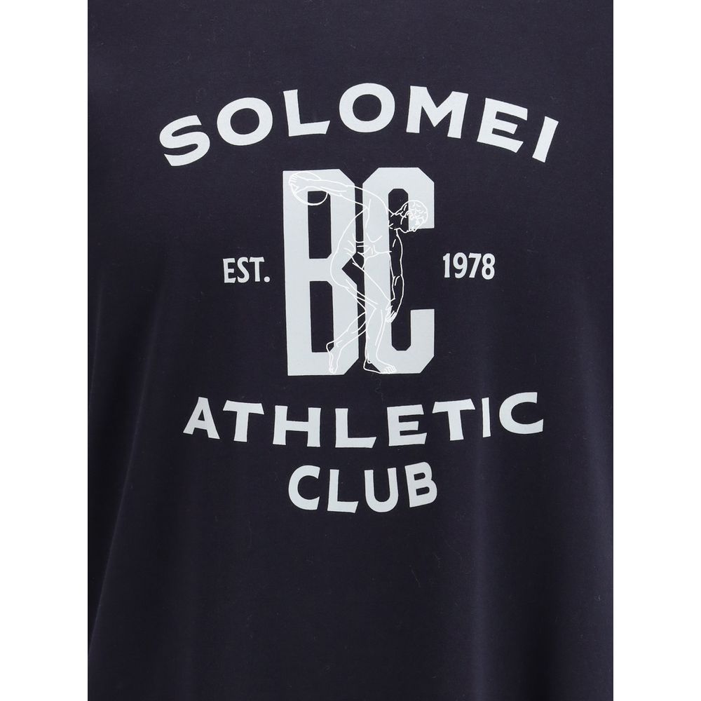 Brunello Cucinelli Blue Cotton T-Shirt - Image 3