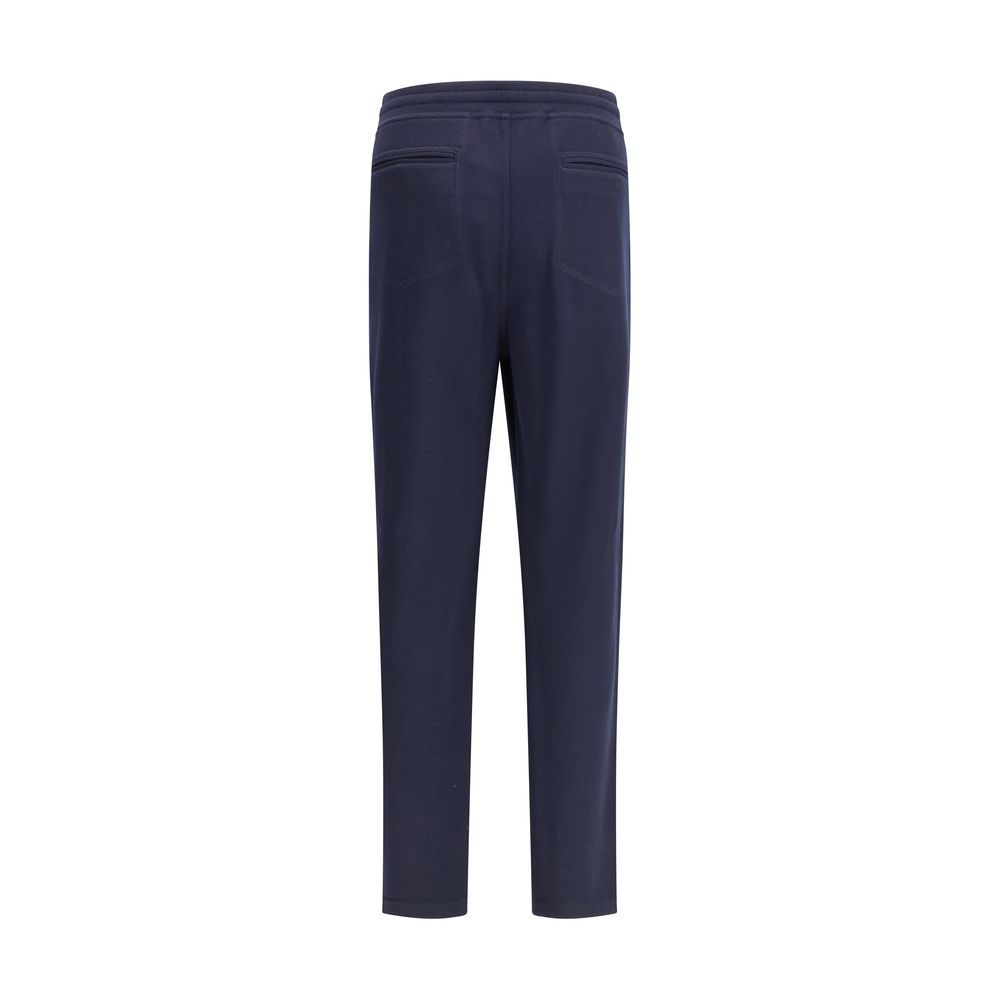 Brunello Cucinelli Blue Cashmere Casual Pants - Image 2