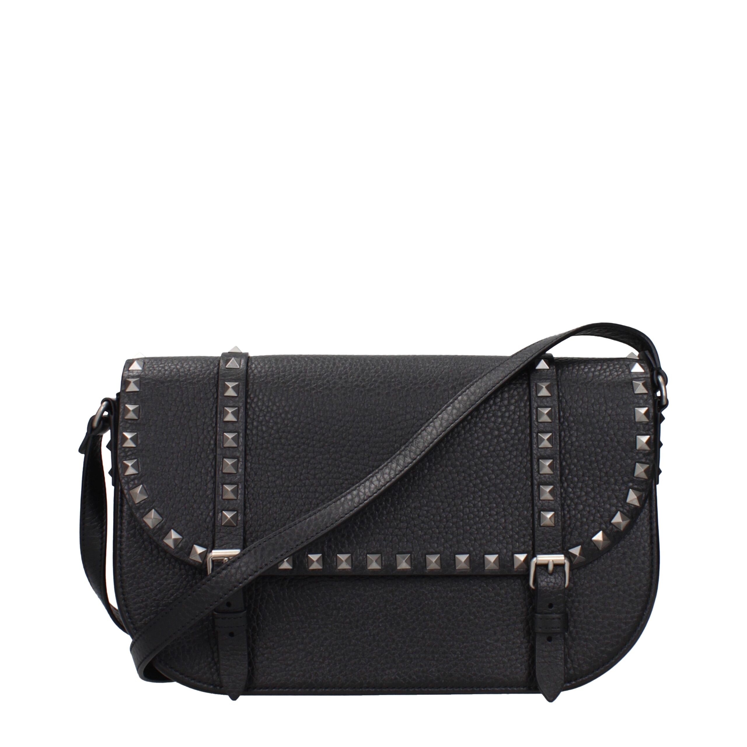 Valentino Garavani Black Leather Crossbody Bag