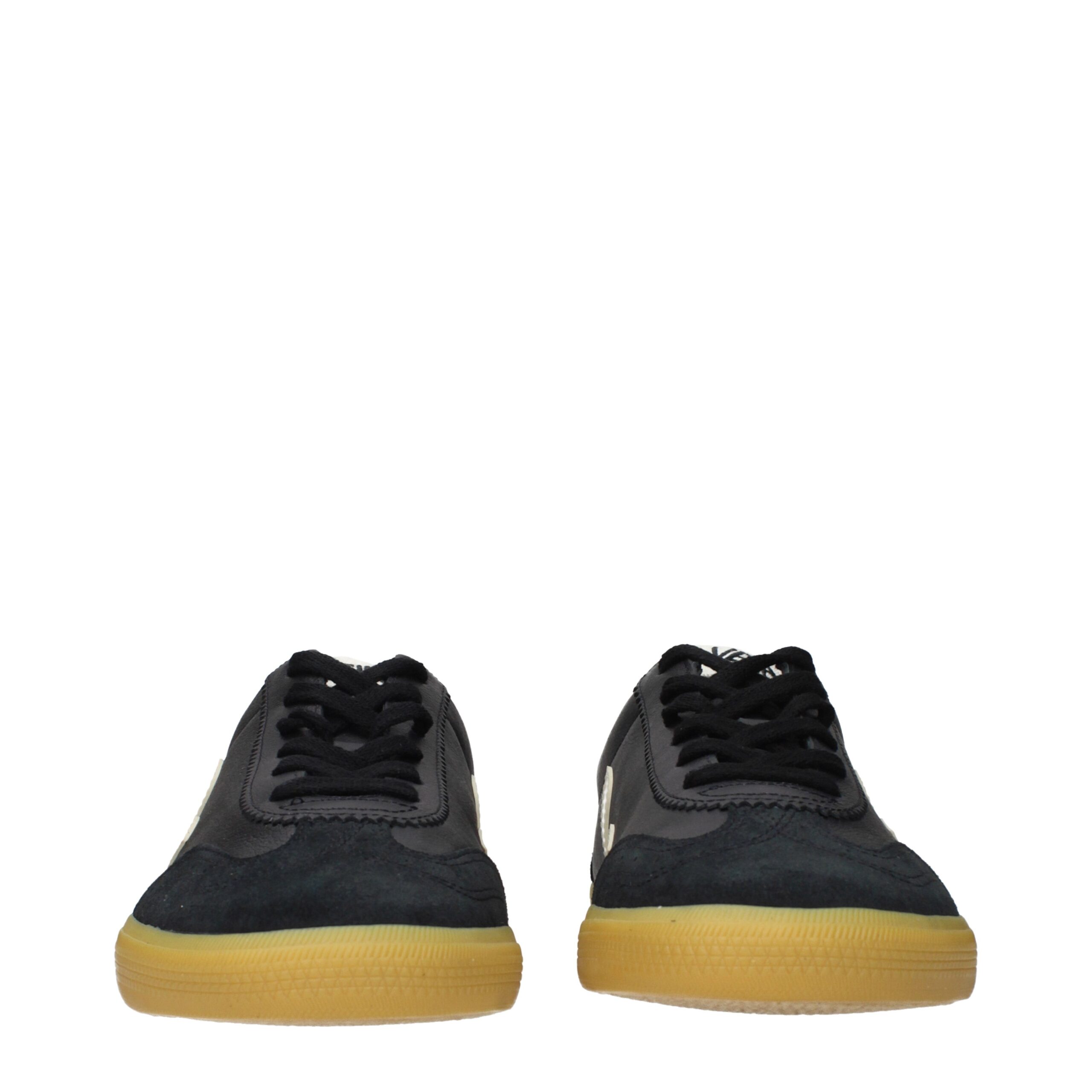 Veja Black Leather Low Top Sneakers - Image 3
