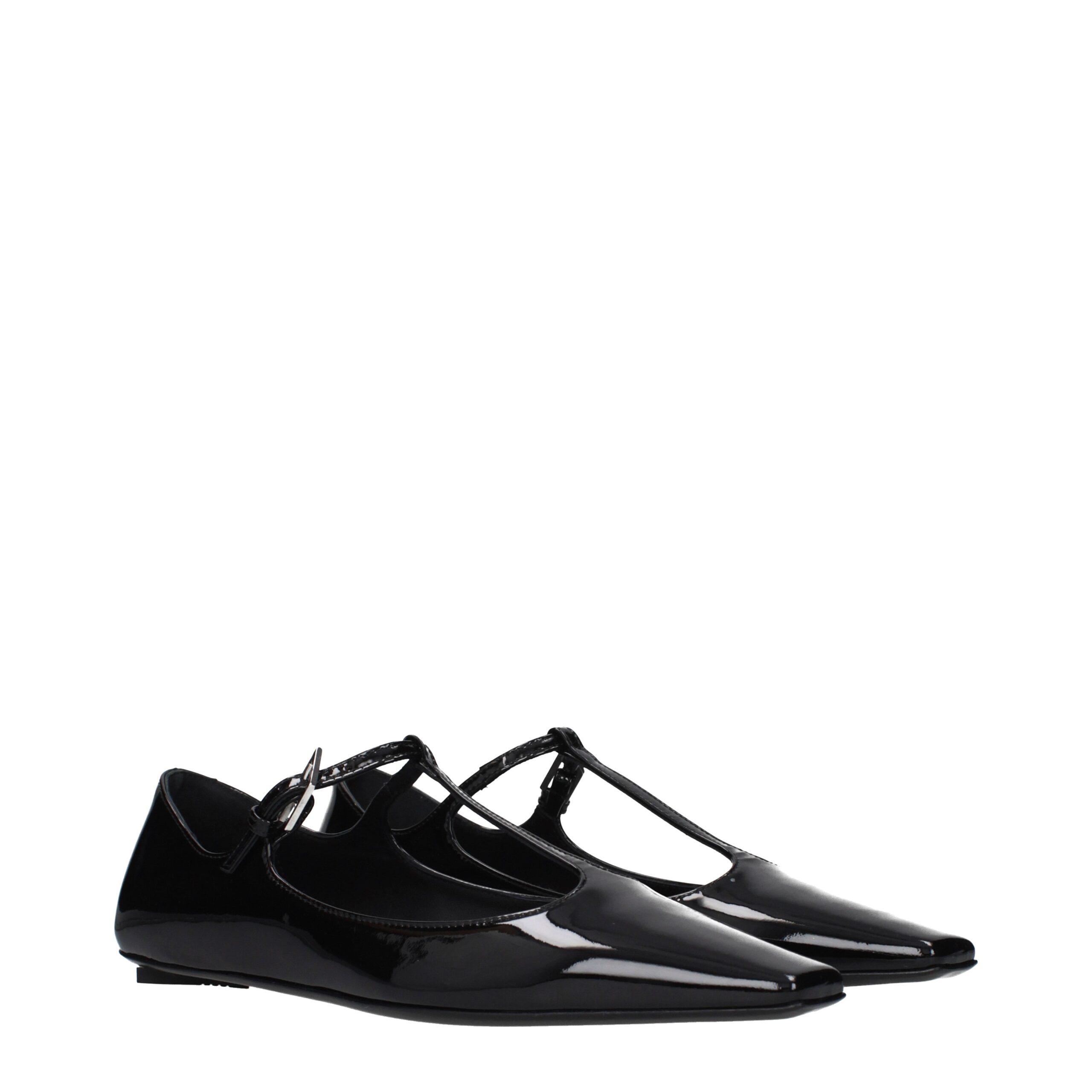 The Attico Black Leather Ballet Flats - Image 2