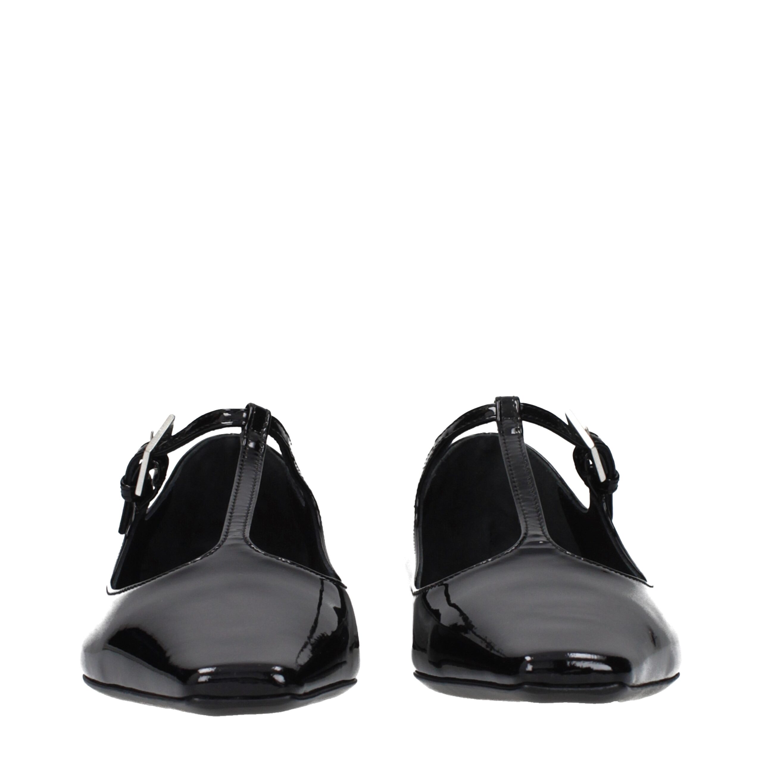 The Attico Black Leather Ballet Flats - Image 3