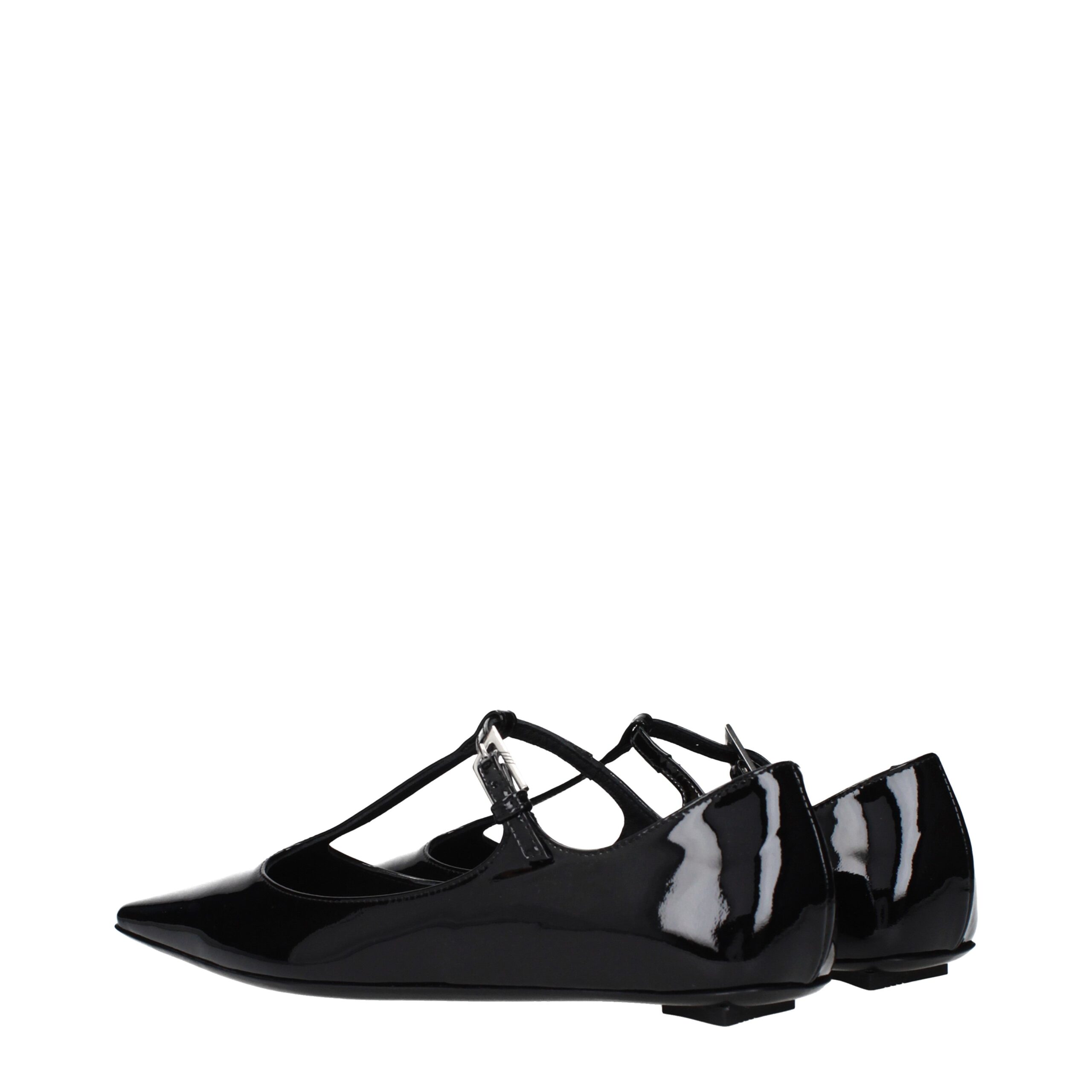 The Attico Black Leather Ballet Flats - Image 4