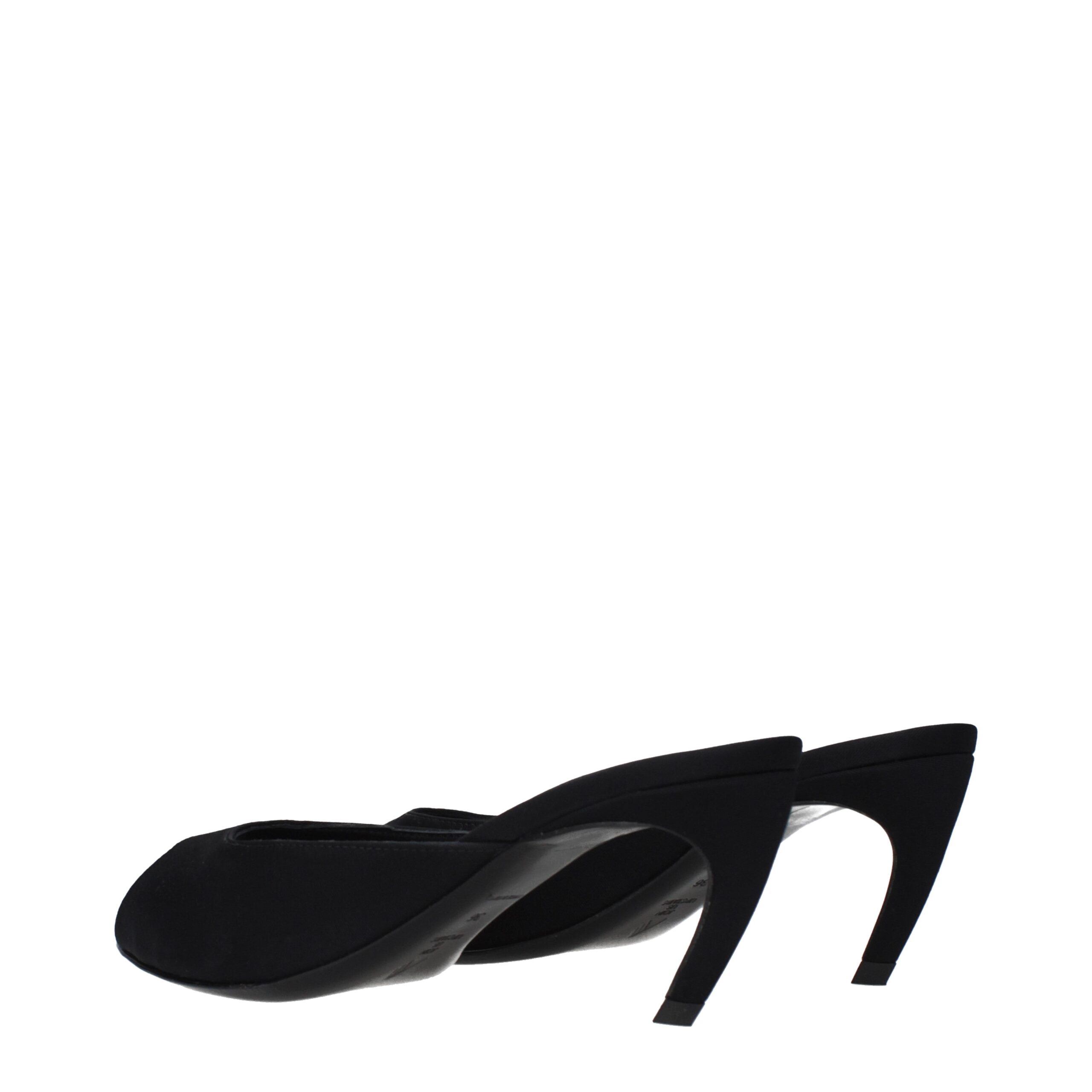 The Attico Black Fabric Flat Sandals - Image 4