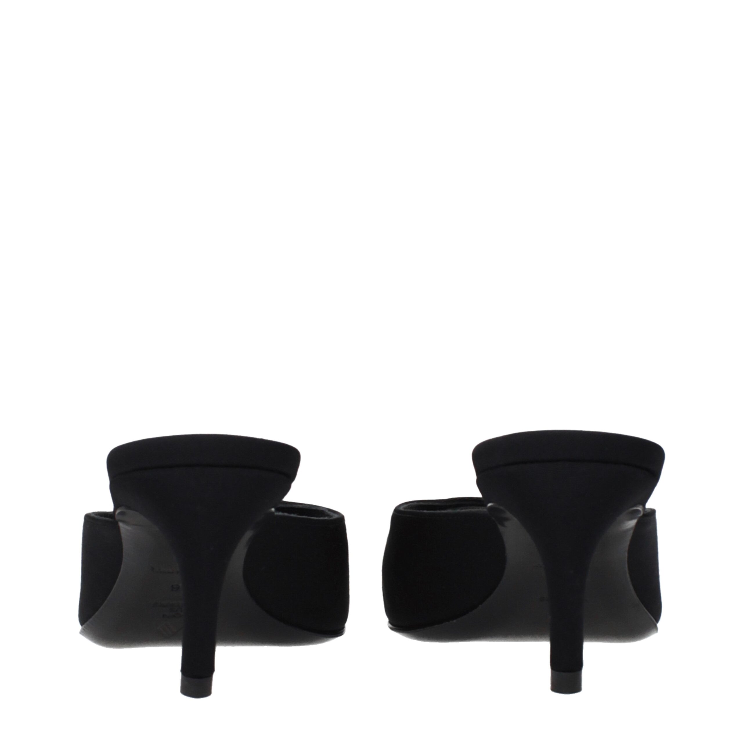 The Attico Black Fabric Flat Sandals - Image 5