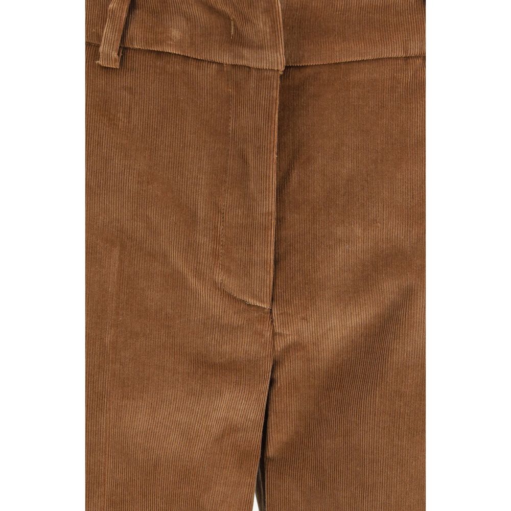 Max Mara Brown Cotton Casual Pants - Image 3