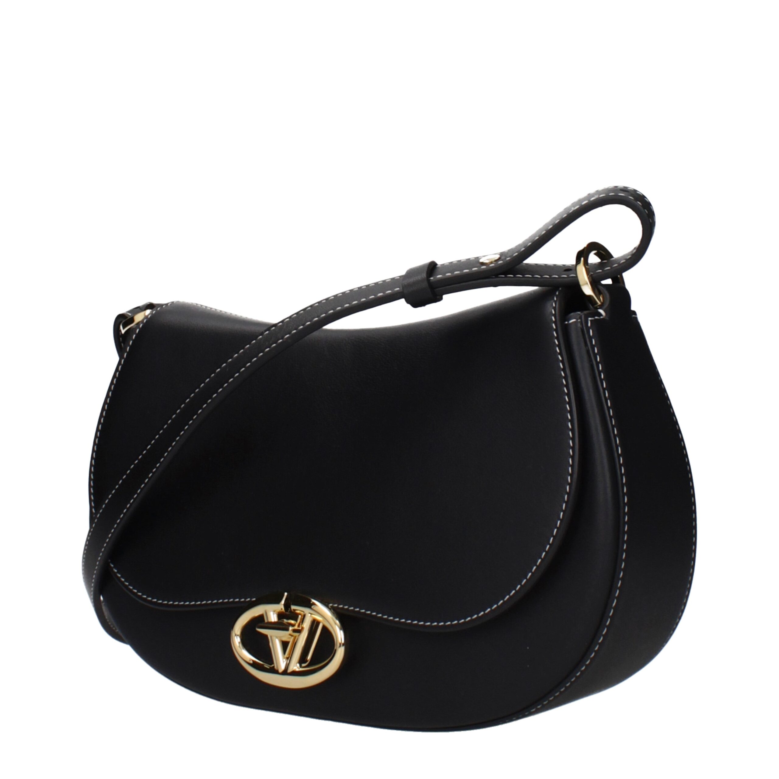 Valentino Garavani Black Leather Shoulder Bag - Image 2