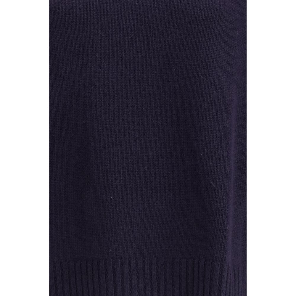 Max Mara Blue Fleece Wool Turtleneck - Image 3