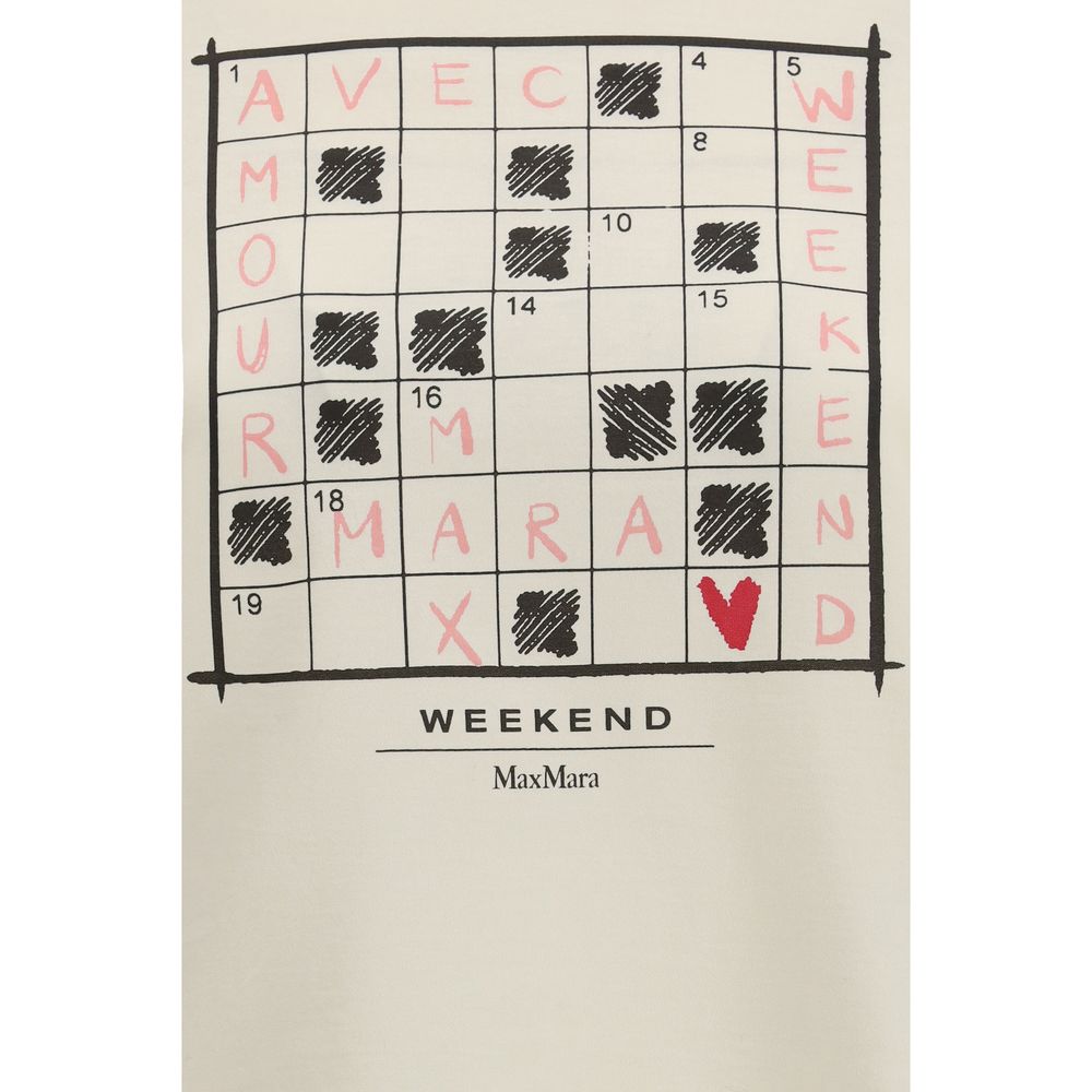 Max Mara Cream Cotton T-Shirt - Image 3