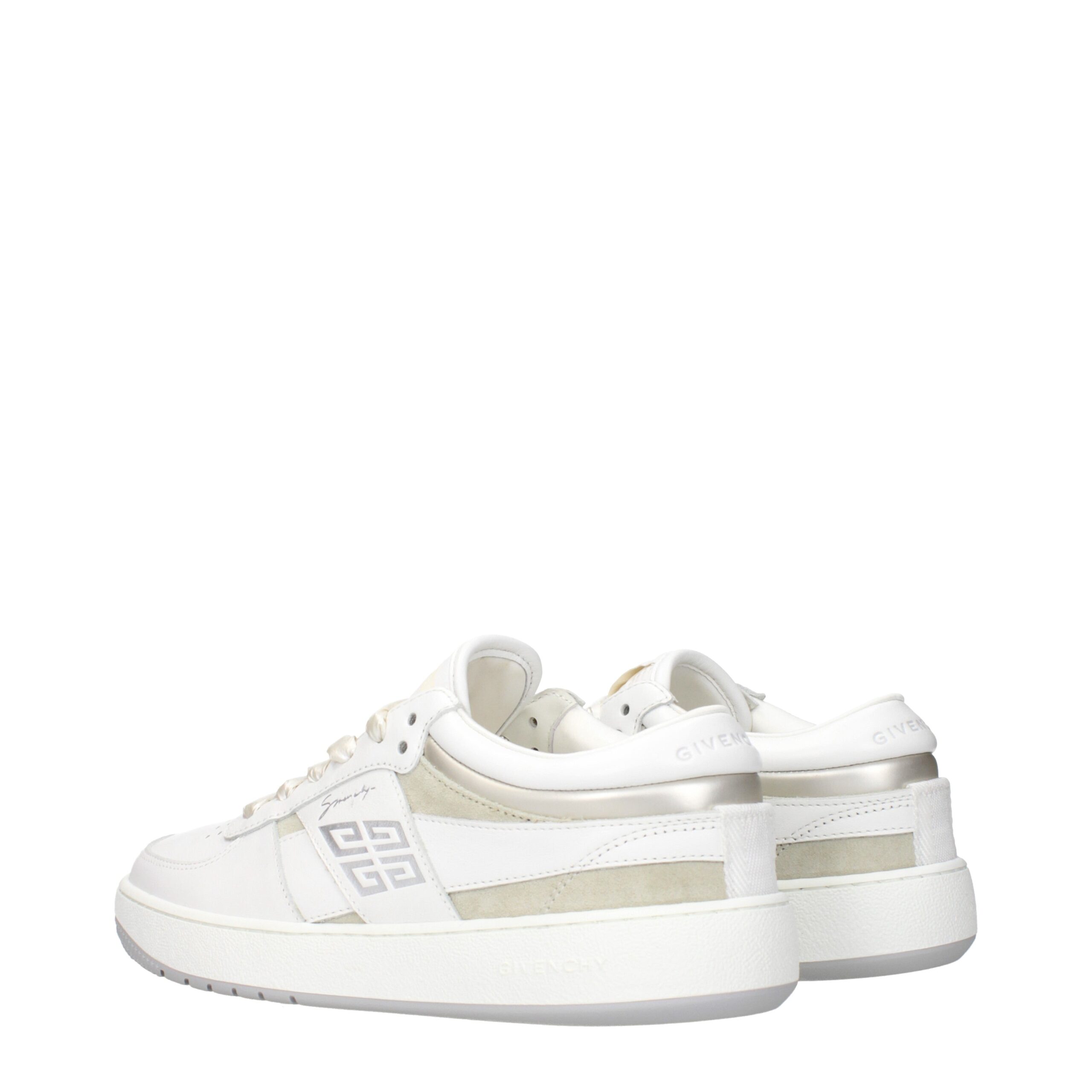 Givenchy White Leather Low Top Sneakers - Image 4