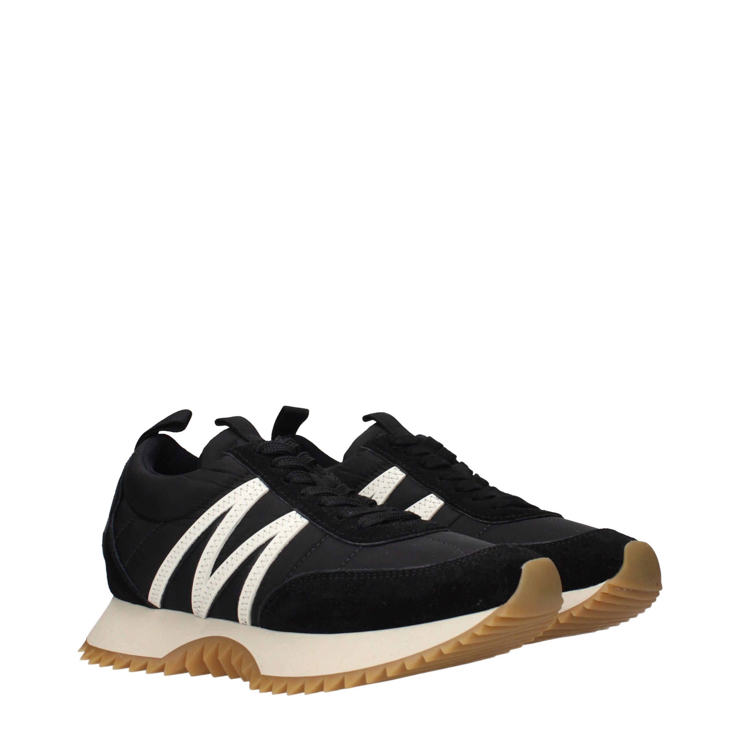 Moncler Black Fabric Low Top Sneakers - Image 2