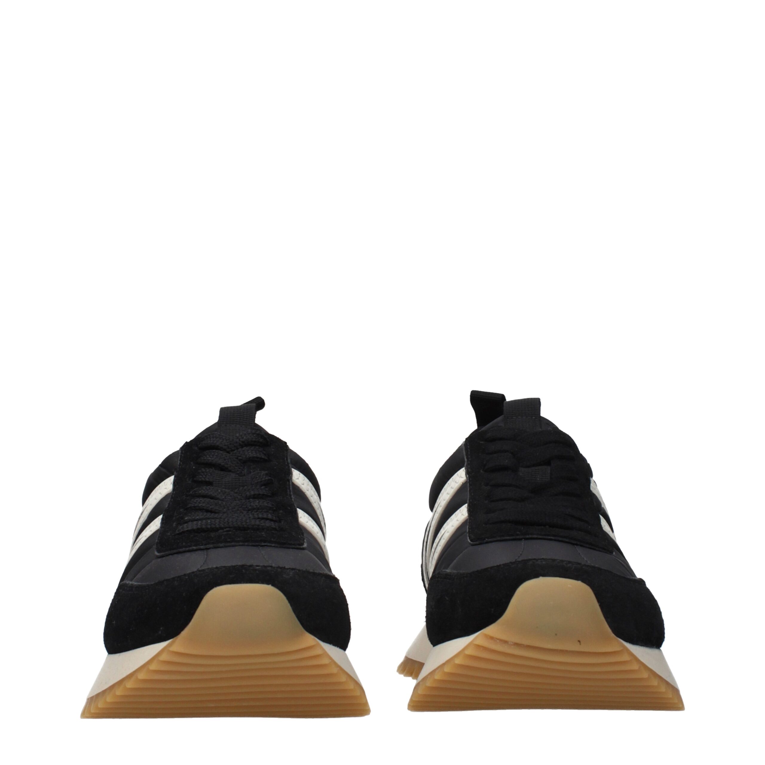 Moncler Black Fabric Low Top Sneakers - Image 3