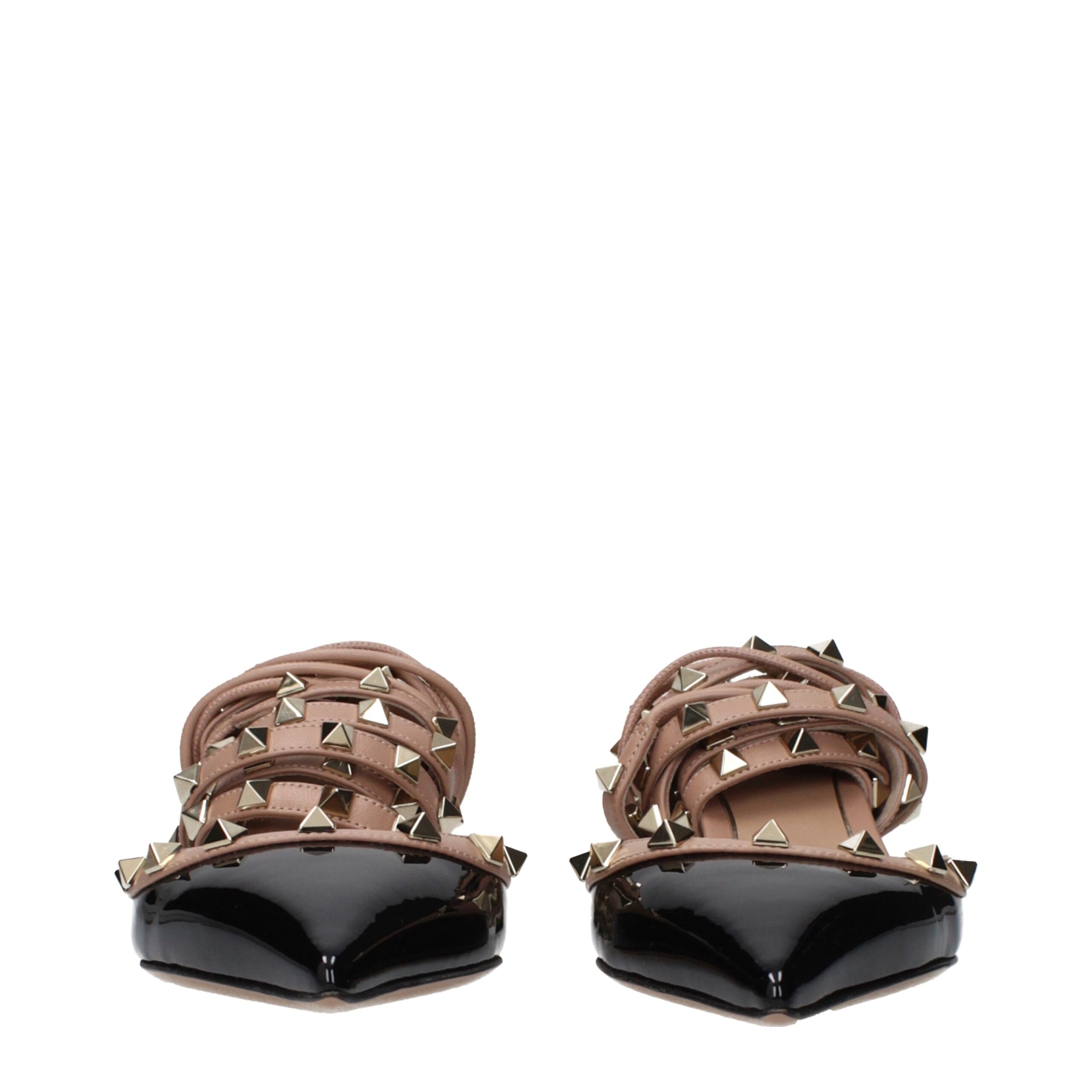 Valentino Garavani Black Leather Strap-On Sandals - Image 3