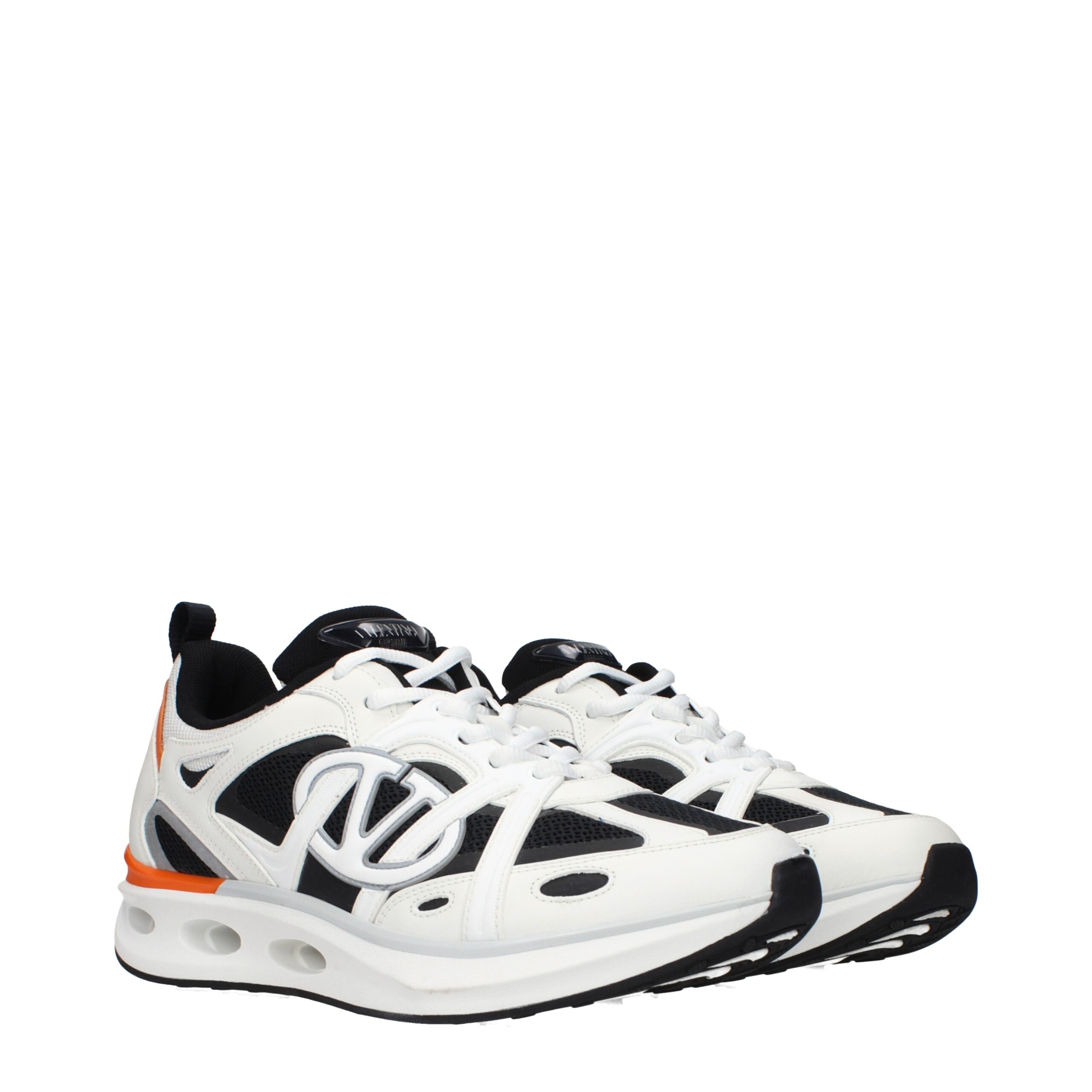 Valentino Garavani White Fabric Athletic Sneakers - Image 2