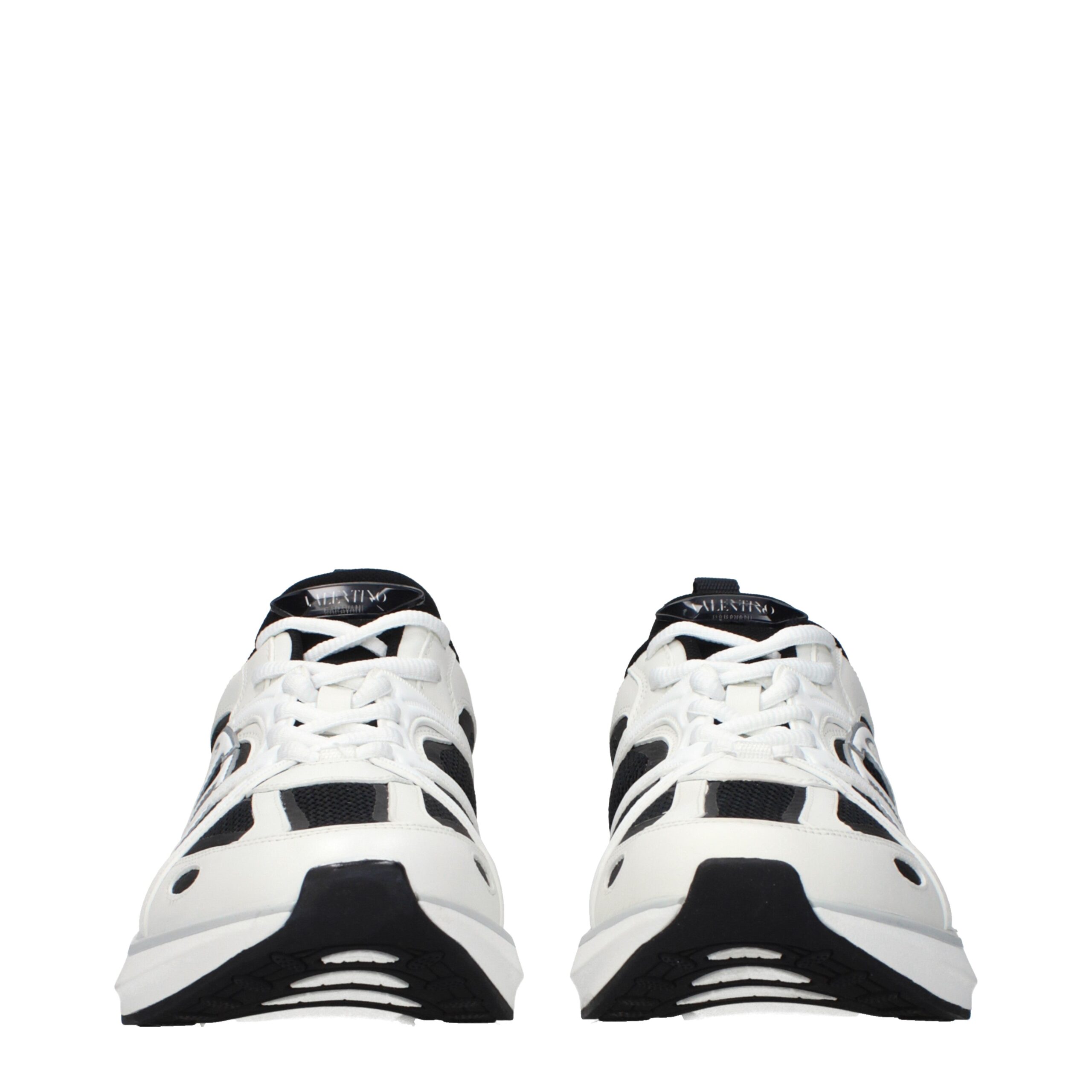 Valentino Garavani White Fabric Athletic Sneakers - Image 3