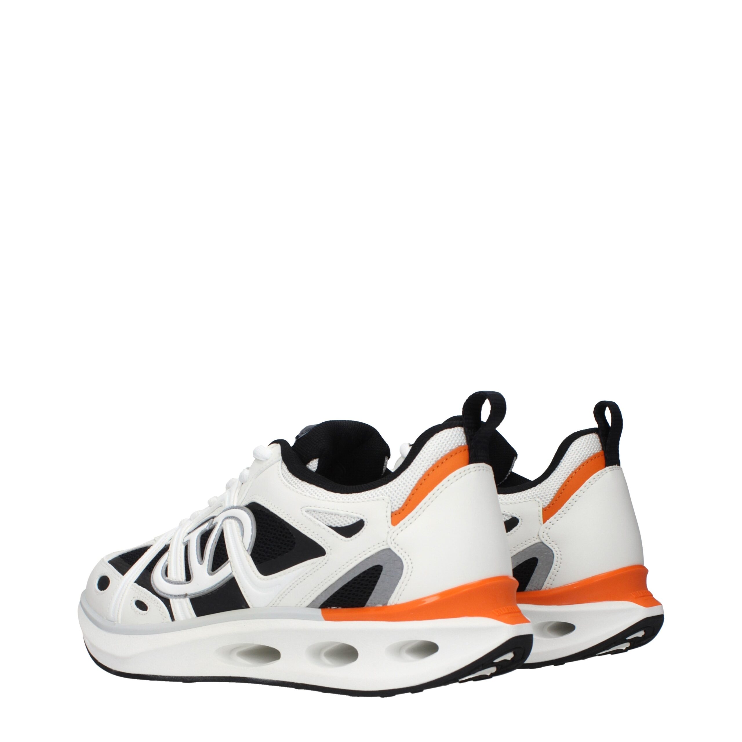 Valentino Garavani White Fabric Athletic Sneakers - Image 4