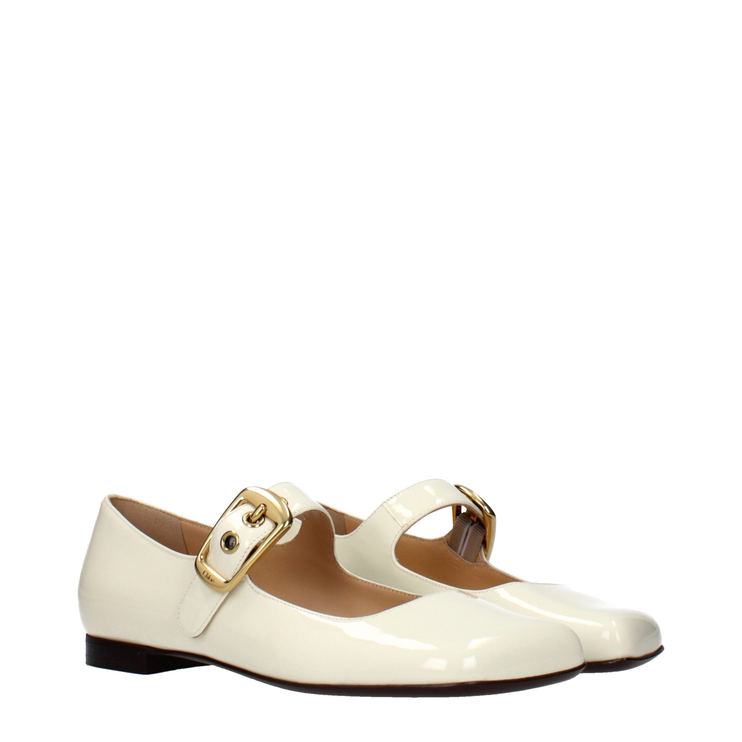 Chloé Beige Leather Ballet Flats - Image 2
