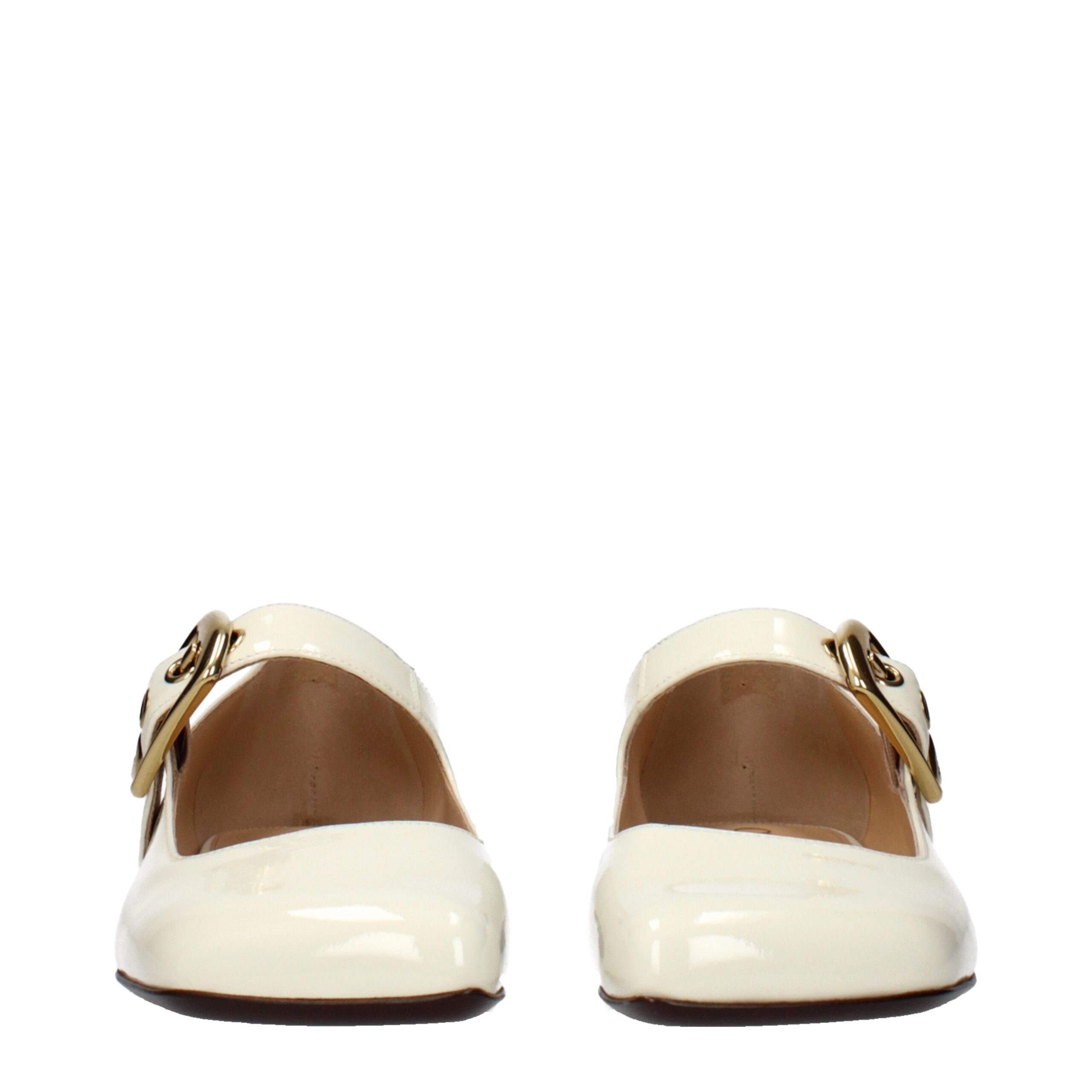 Chloé Beige Leather Ballet Flats - Image 3