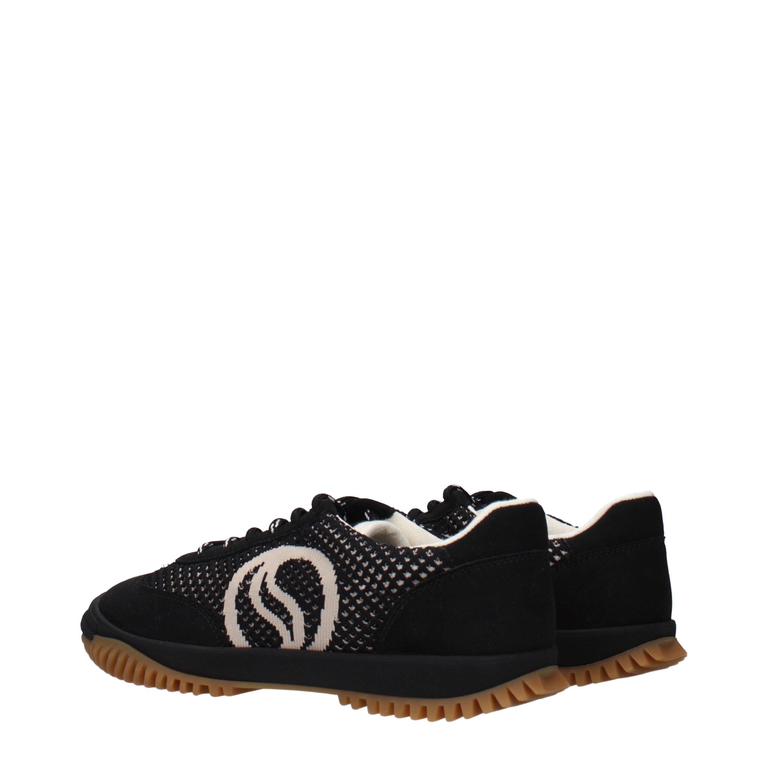 Stella McCartney Black Fabric Low Top Sneakers - Image 4