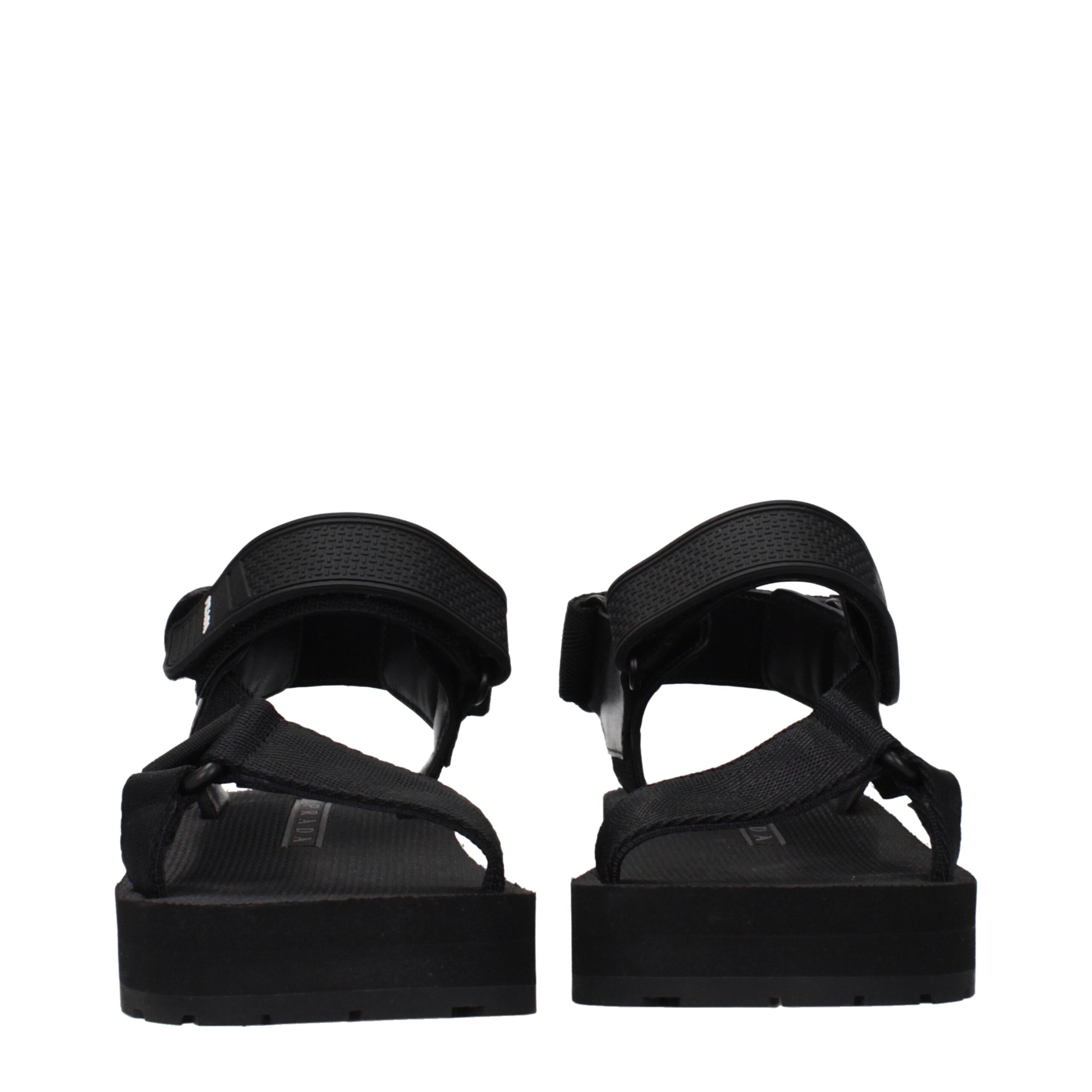 Prada Black Fabric Sandals - Image 3