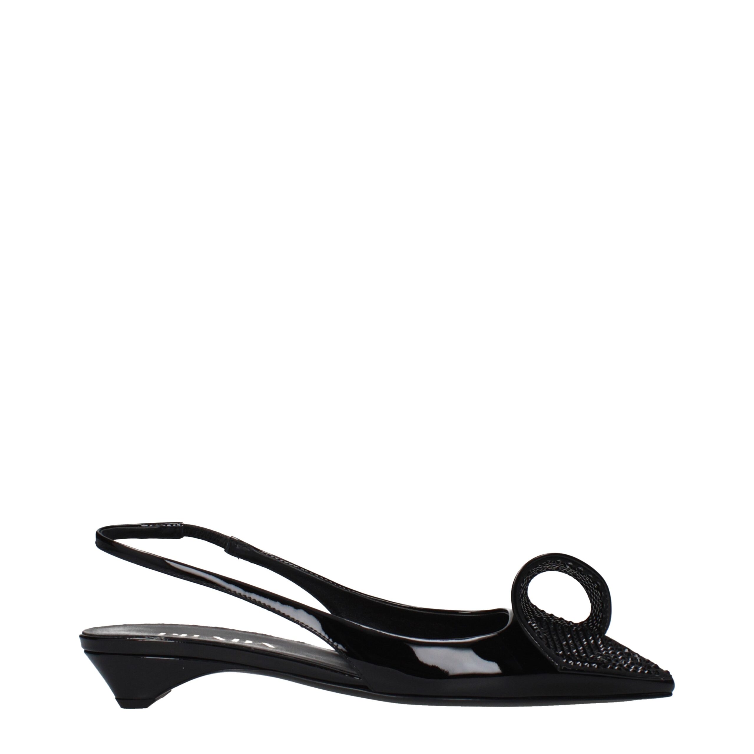Prada Black Leather Sandals